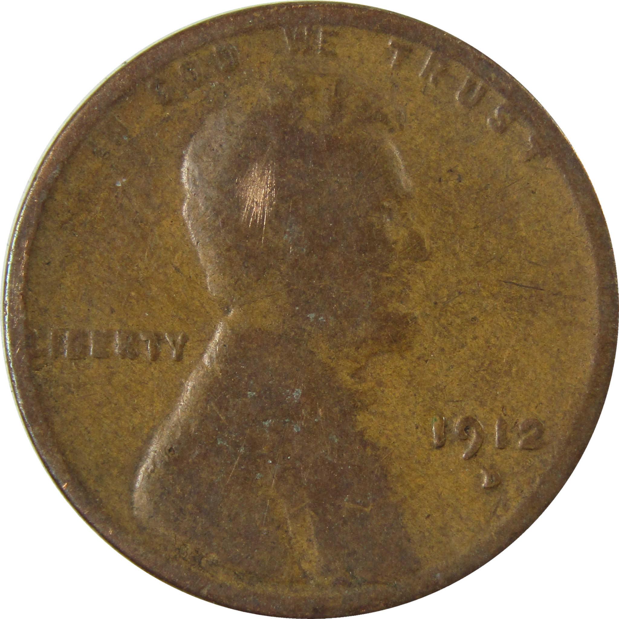 1912 D Lincoln Wheat Cent G Good Penny 1c Coin Collectible SKU:I27159