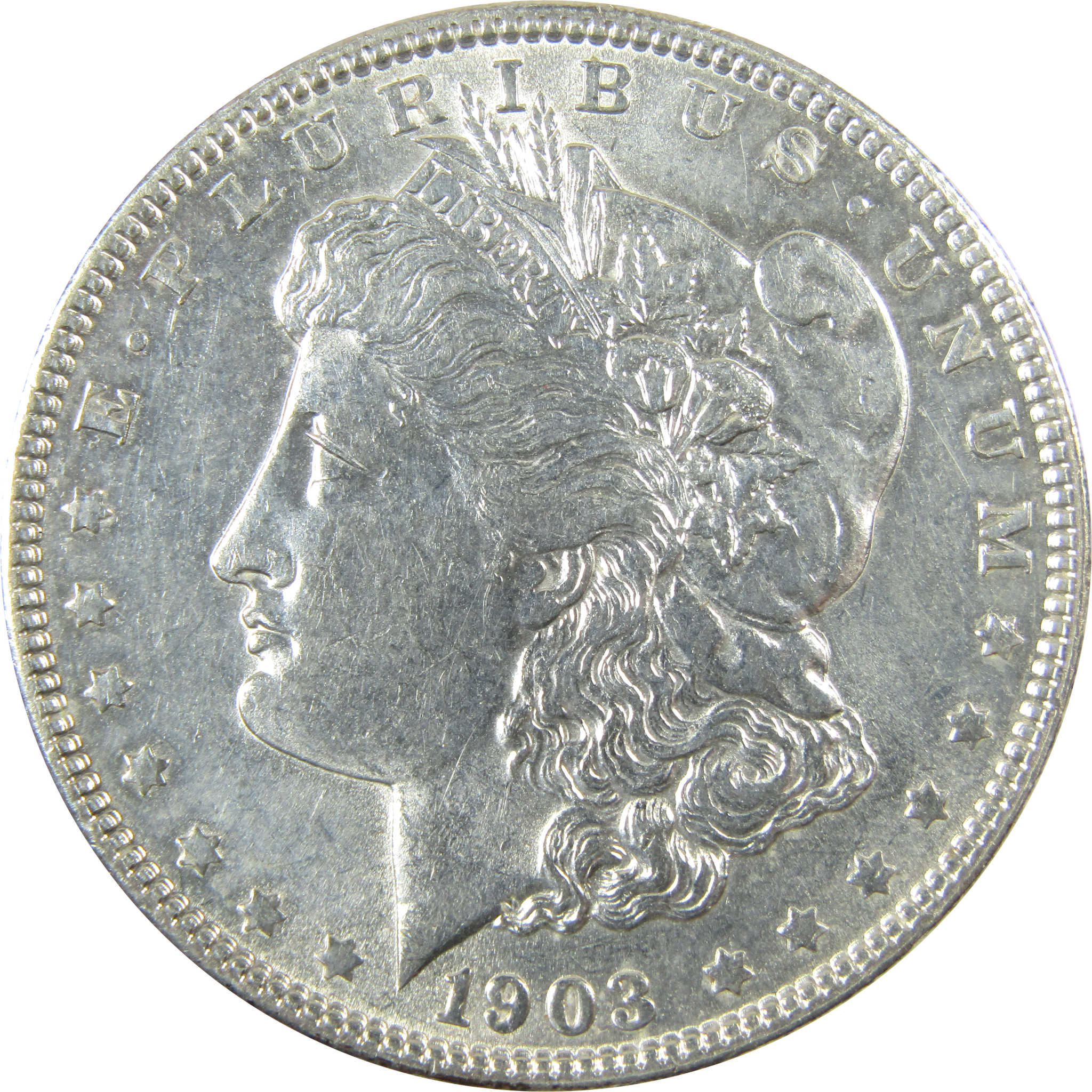1903 Morgan Silver Dollar AU About Uncirculated $1 Coin SKU:I26040