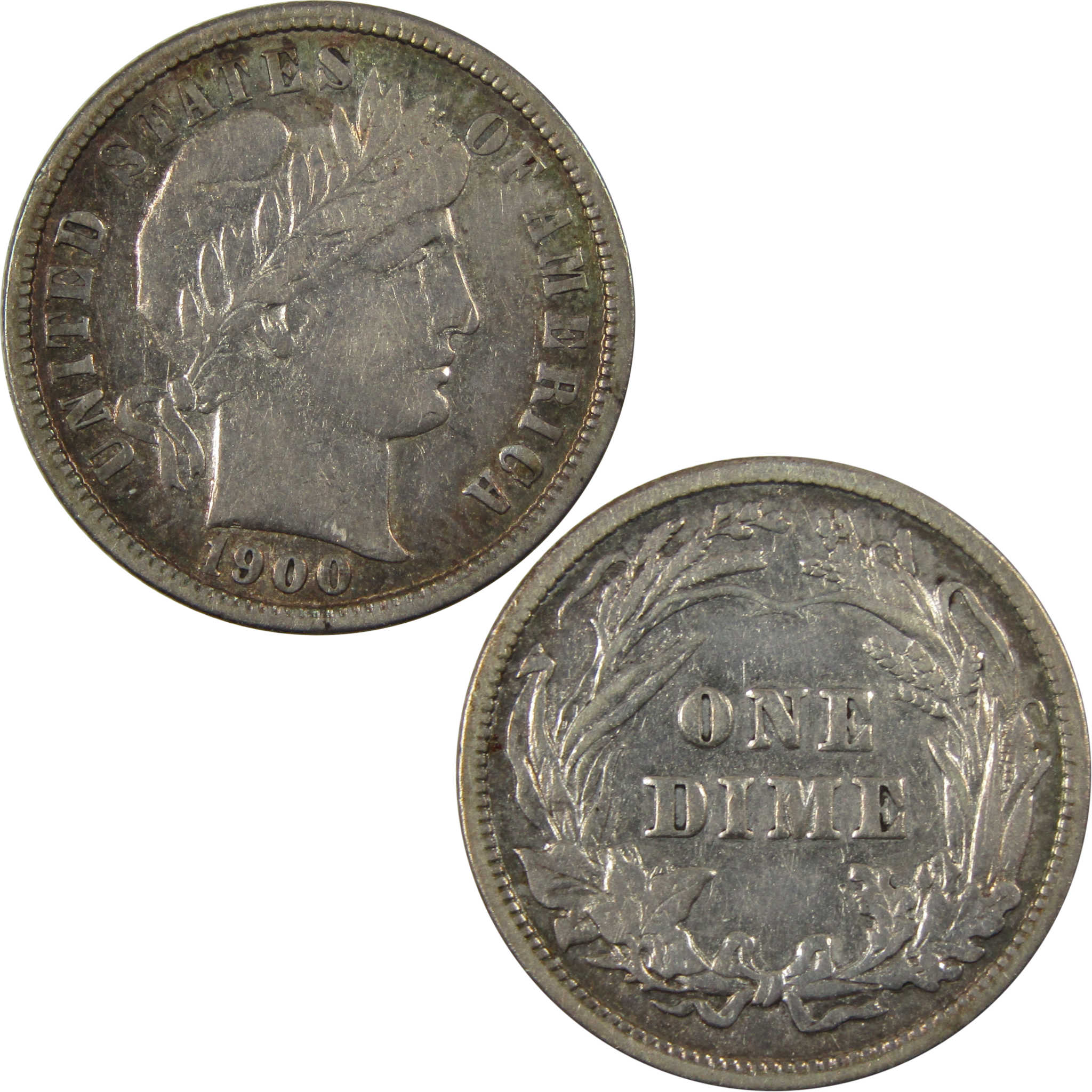 1900 Barber Silver Dime XF EF Extremely Fine Details SKU:CP1343