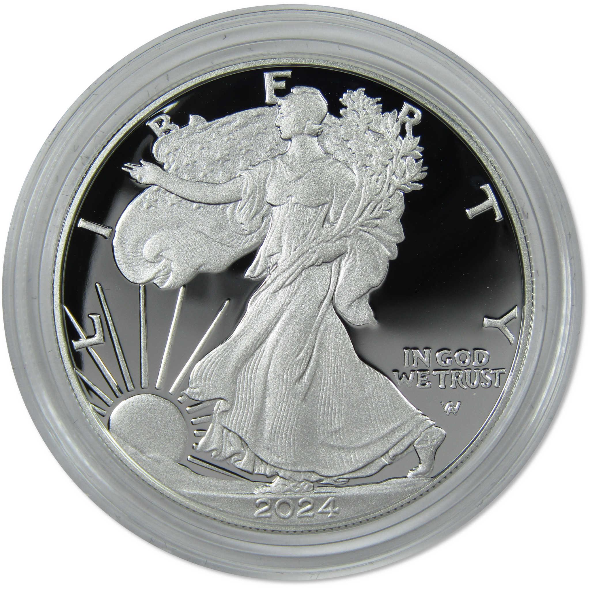 2024 W American Silver Eagle Choice Proof Bullion $1 Coin OGP COA