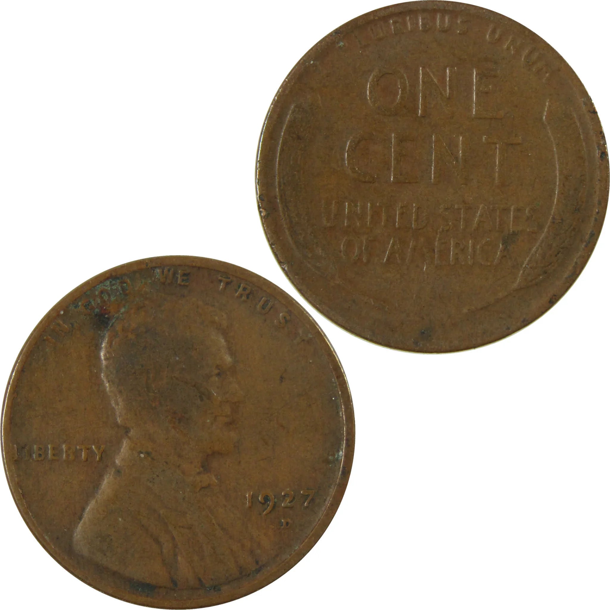 1927 D Lincoln Wheat Cent F Fine Penny 1c Coin SKU:I27197