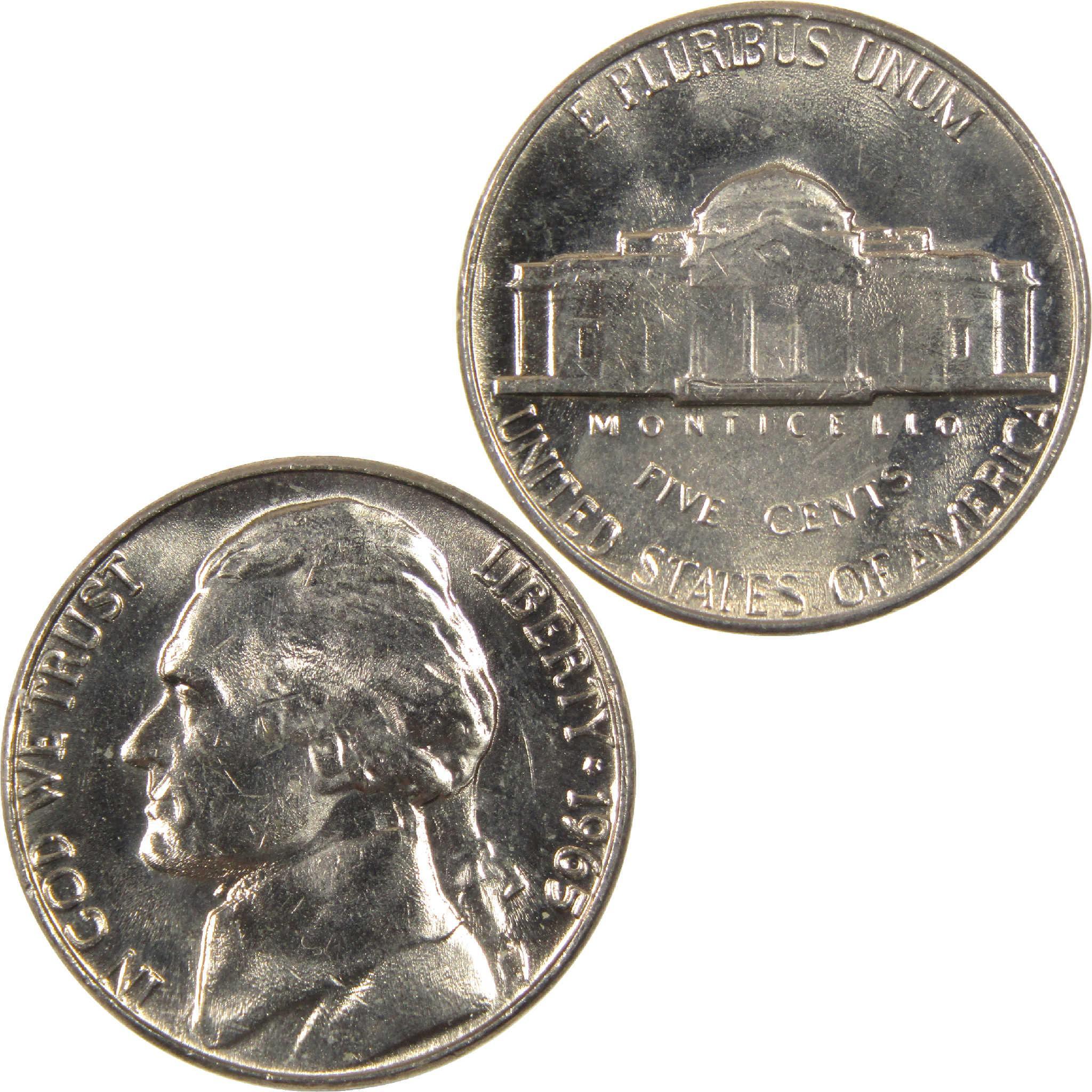 1962 Jefferson nickel collectible coin showing obverse portrait and reverse Monticello design
