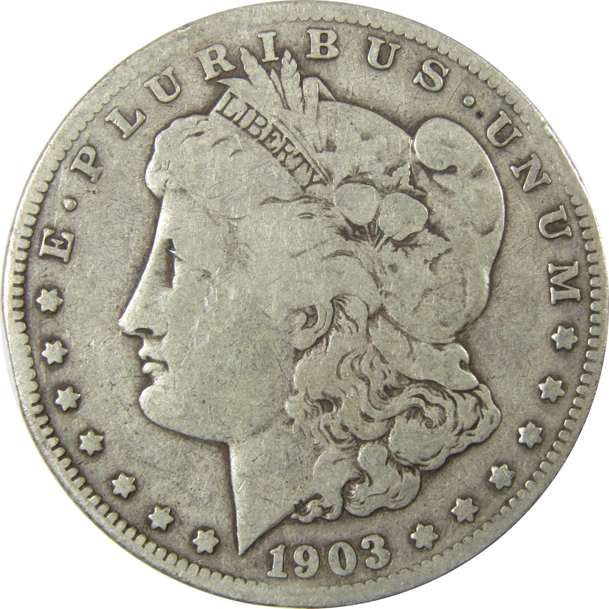 1903 S Morgan Silver Dollar F Fine $1 Coin Collectible SKU:CP1377 - Morgan coin - Morgan silver dollar - Morgan silver dollar for sale - Profile Coins & Collectibles