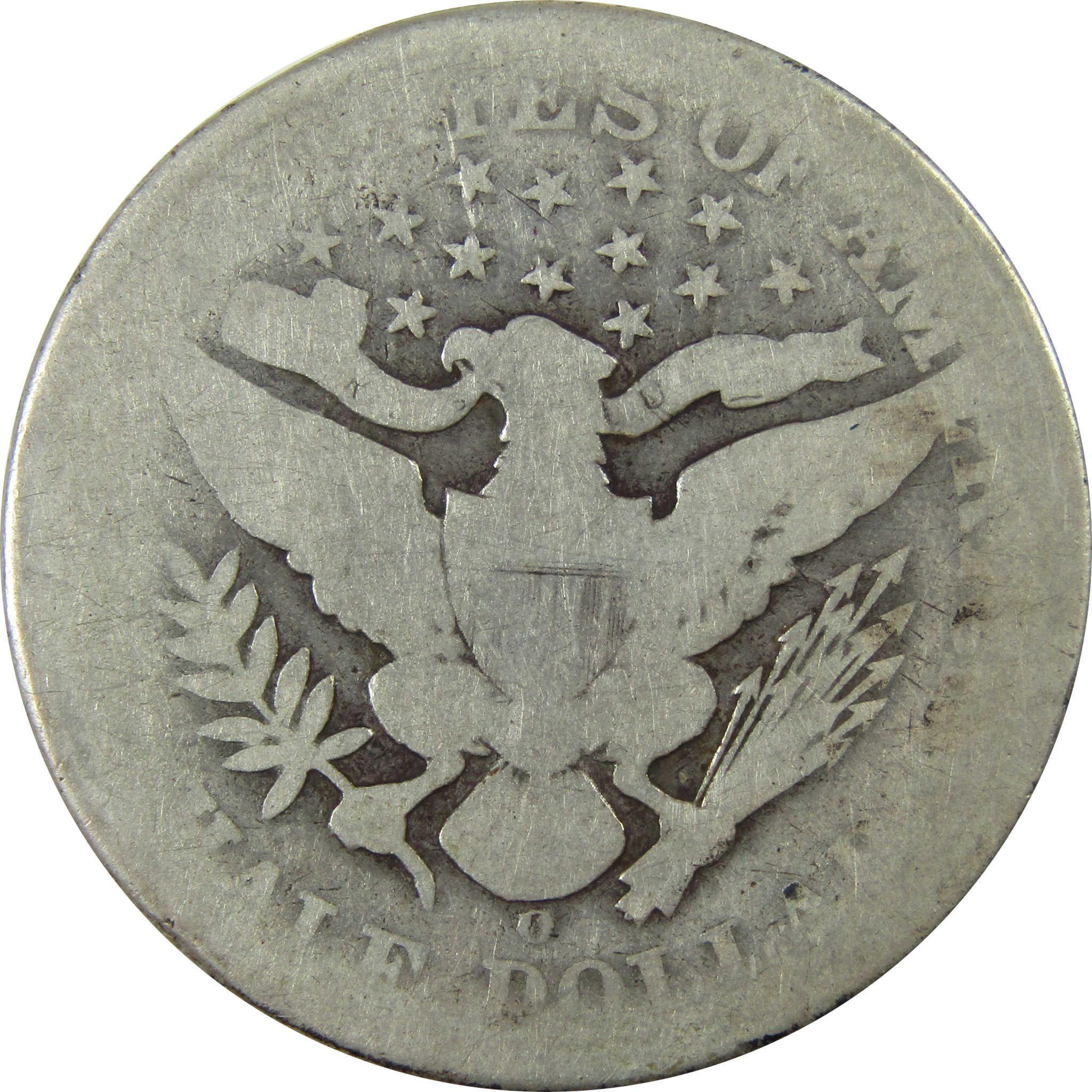 1898 O Barber Silver Half Dollar AG About Good 50c Coin SKU:I25963
