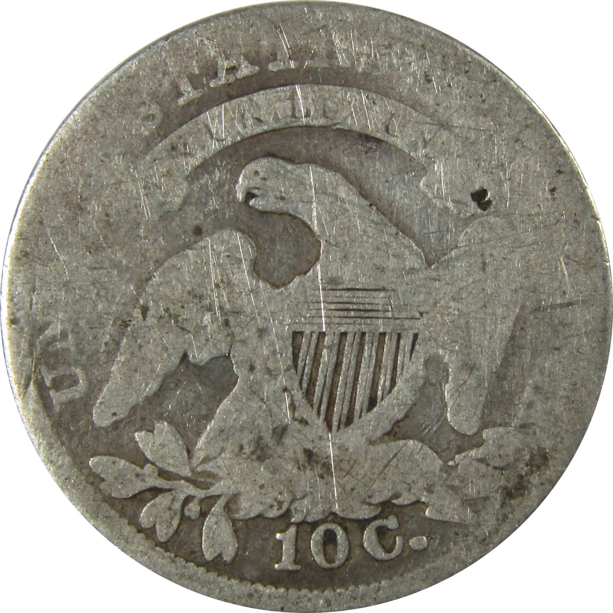 1835 Capped Bust Silver Dime G Good 10c Coin Collectible SKU:I25390