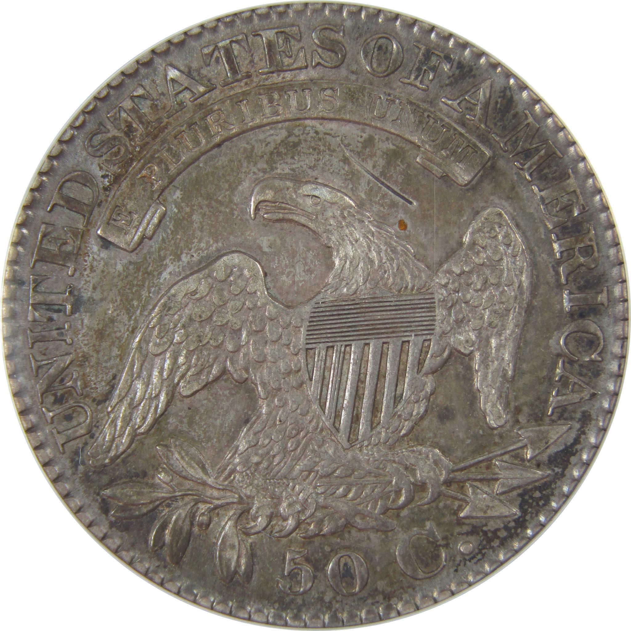 1828 Curl Base No Knob 2 Capped Bust AU 55 Details ANACS SKU:CPC1173