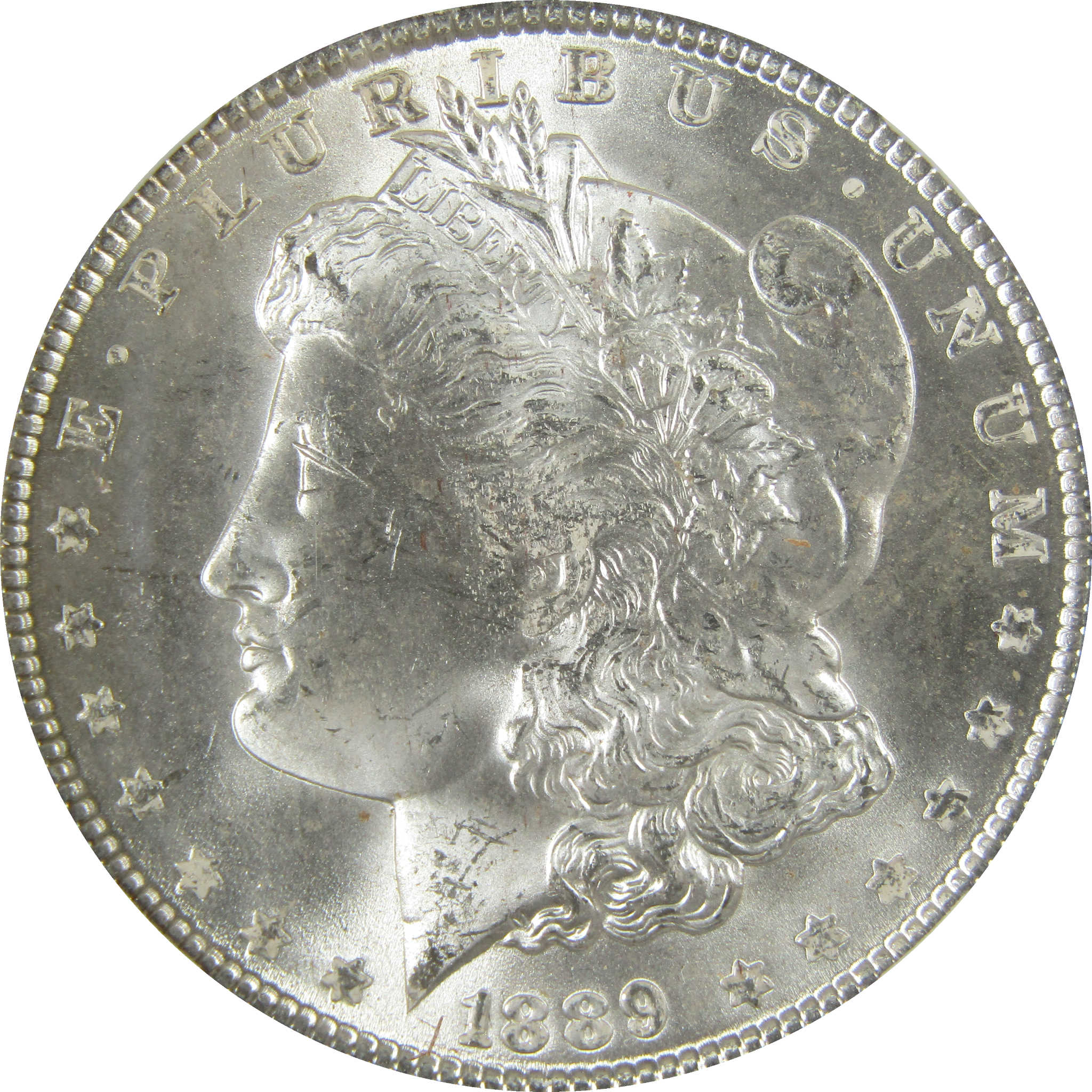 1889 Morgan Silver Dollar MS 64 NGC Uncirculated $1 Coin SKU:I27899