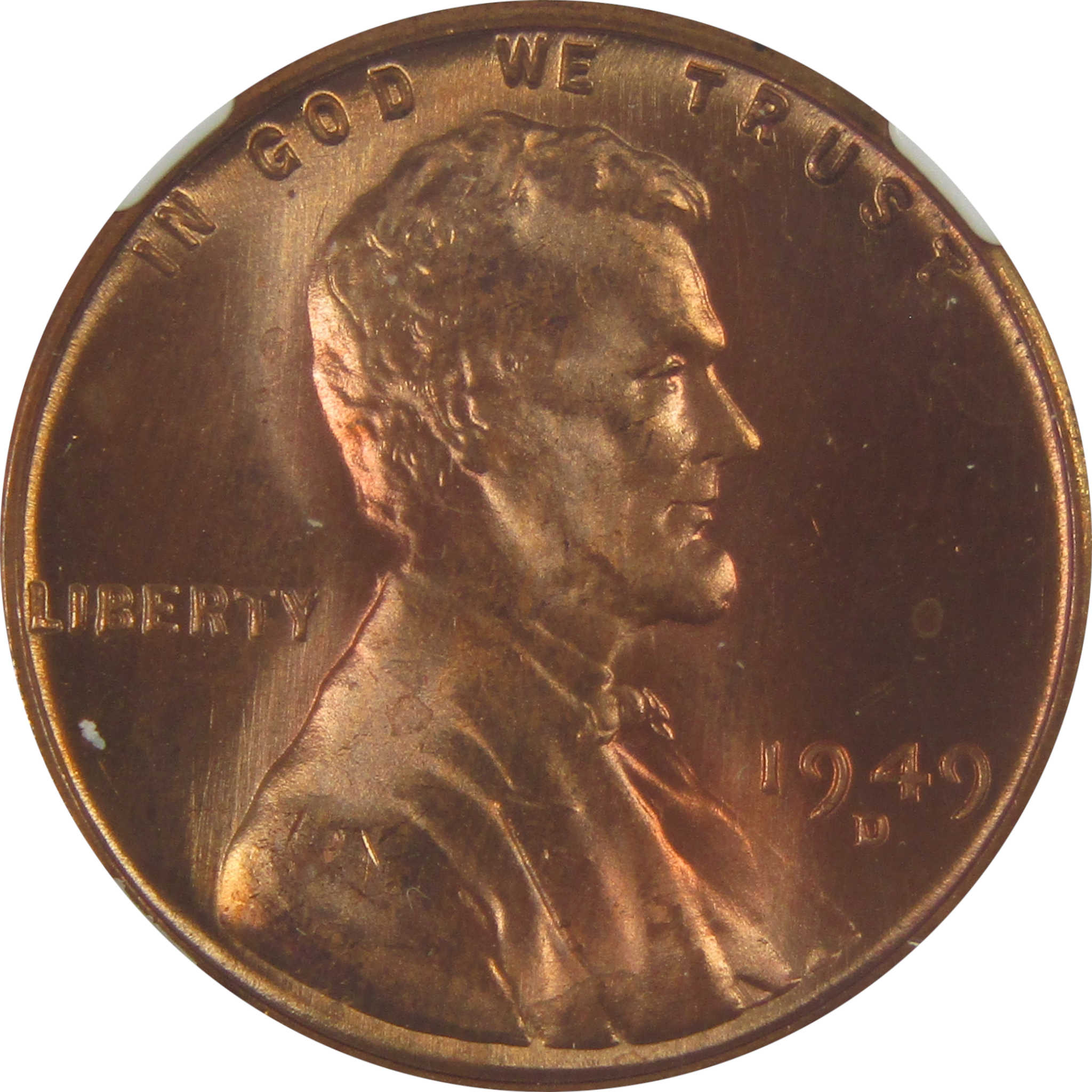 1949 D Lincoln Wheat Cent MS 66 RD NGC Penny Uncirculated SKU:I22640