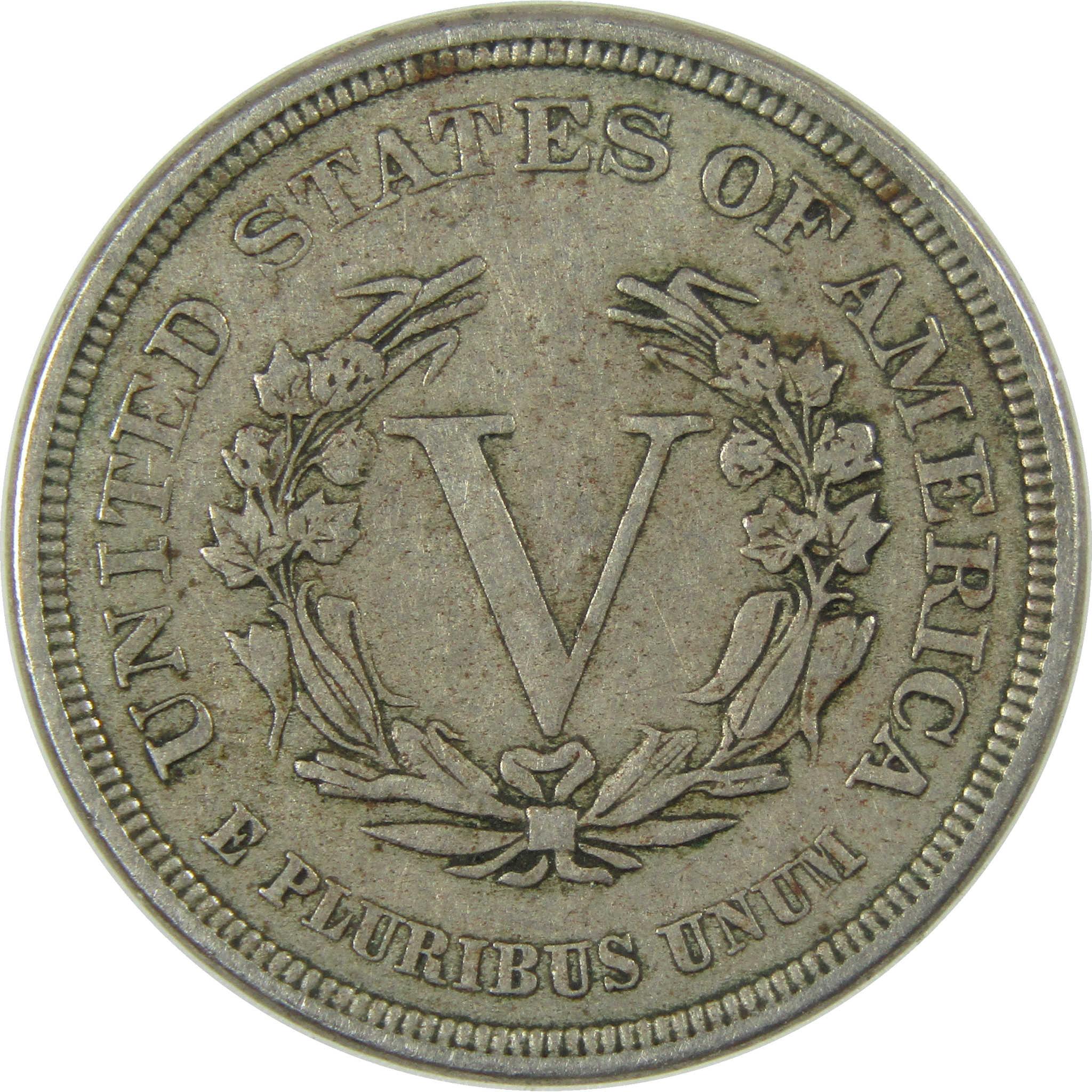 1883 No Cents Liberty Head V Nickel VF Very Fine 5c Coin SKU:I27236