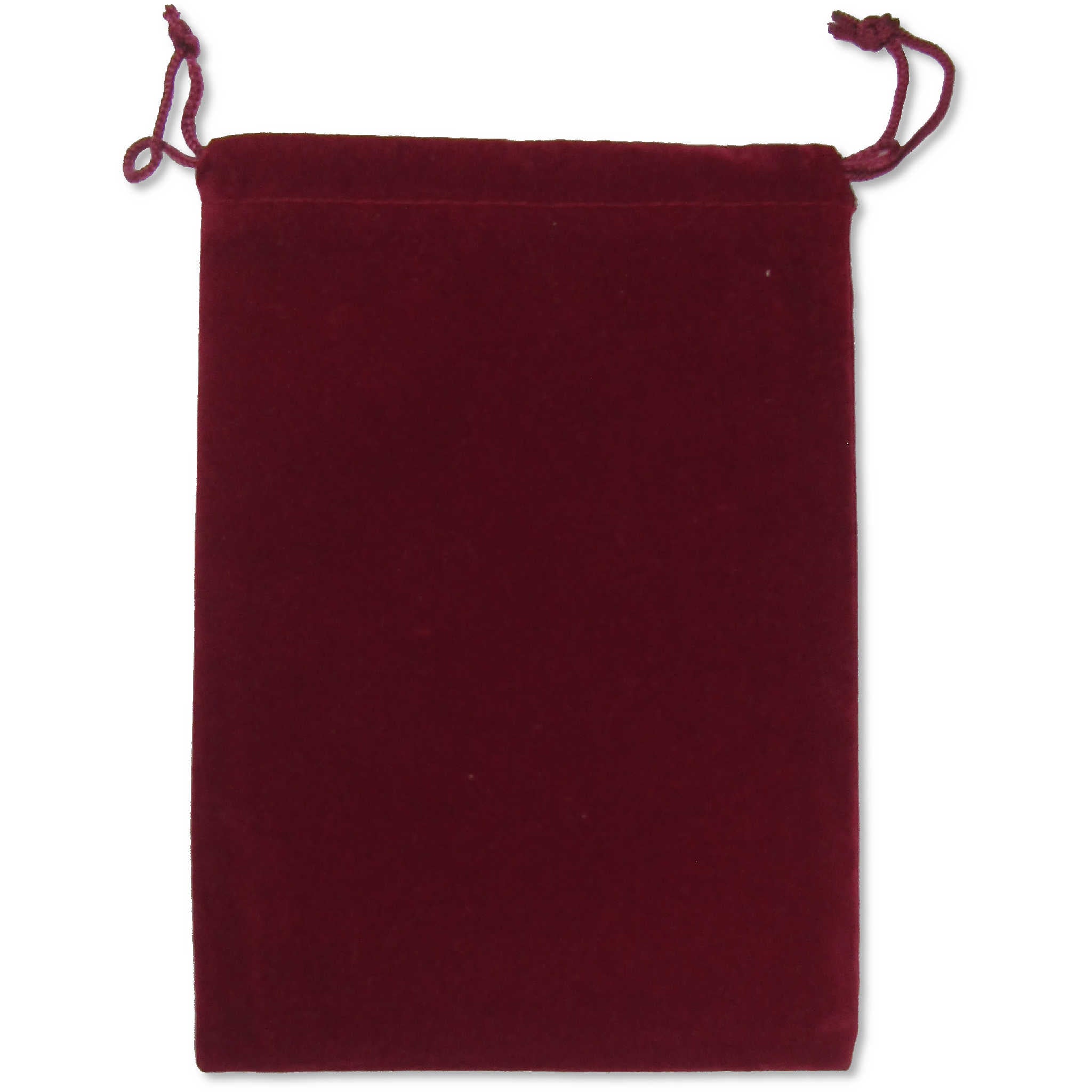 Red 7x5" Velour Pouch for Coin Storage or Gifts