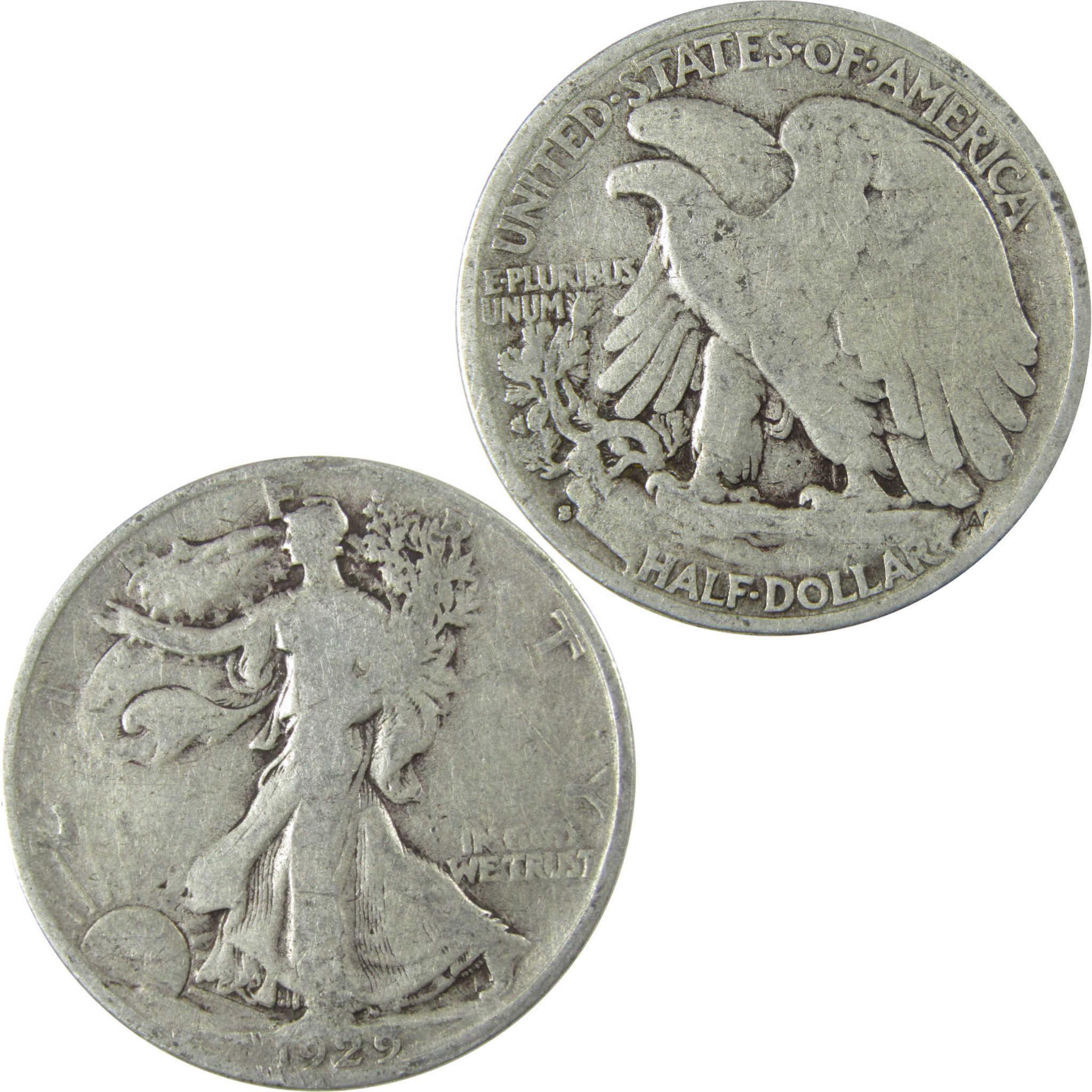 1929 S Liberty Walking Silver Half Dollar VG Very Good SKU:CP508