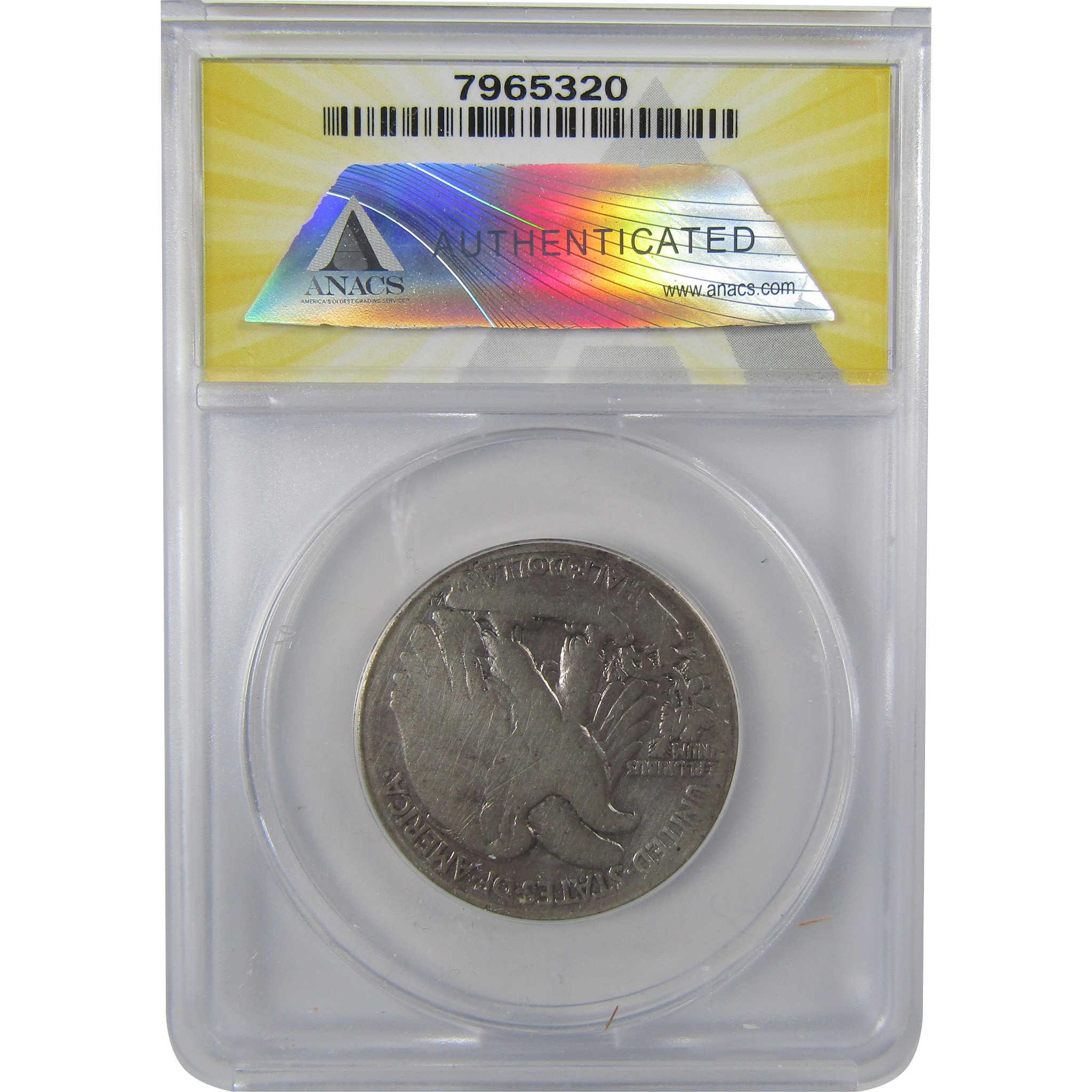 1921 S Liberty Walking Silver Half Dollar AG 3 Detail ANACS SKU:I25447