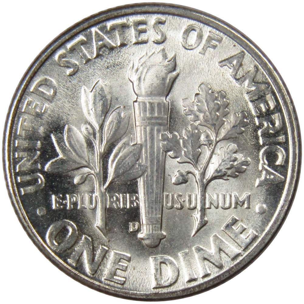1947 D Roosevelt Silver Dime Uncirculated Mint State 10c Coin