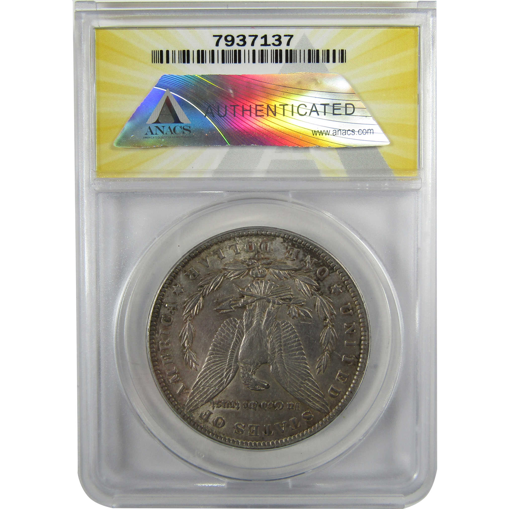 1886 O Morgan Silver Dollar AU 53 Details ANACS $1 Coin SKU:I28032
