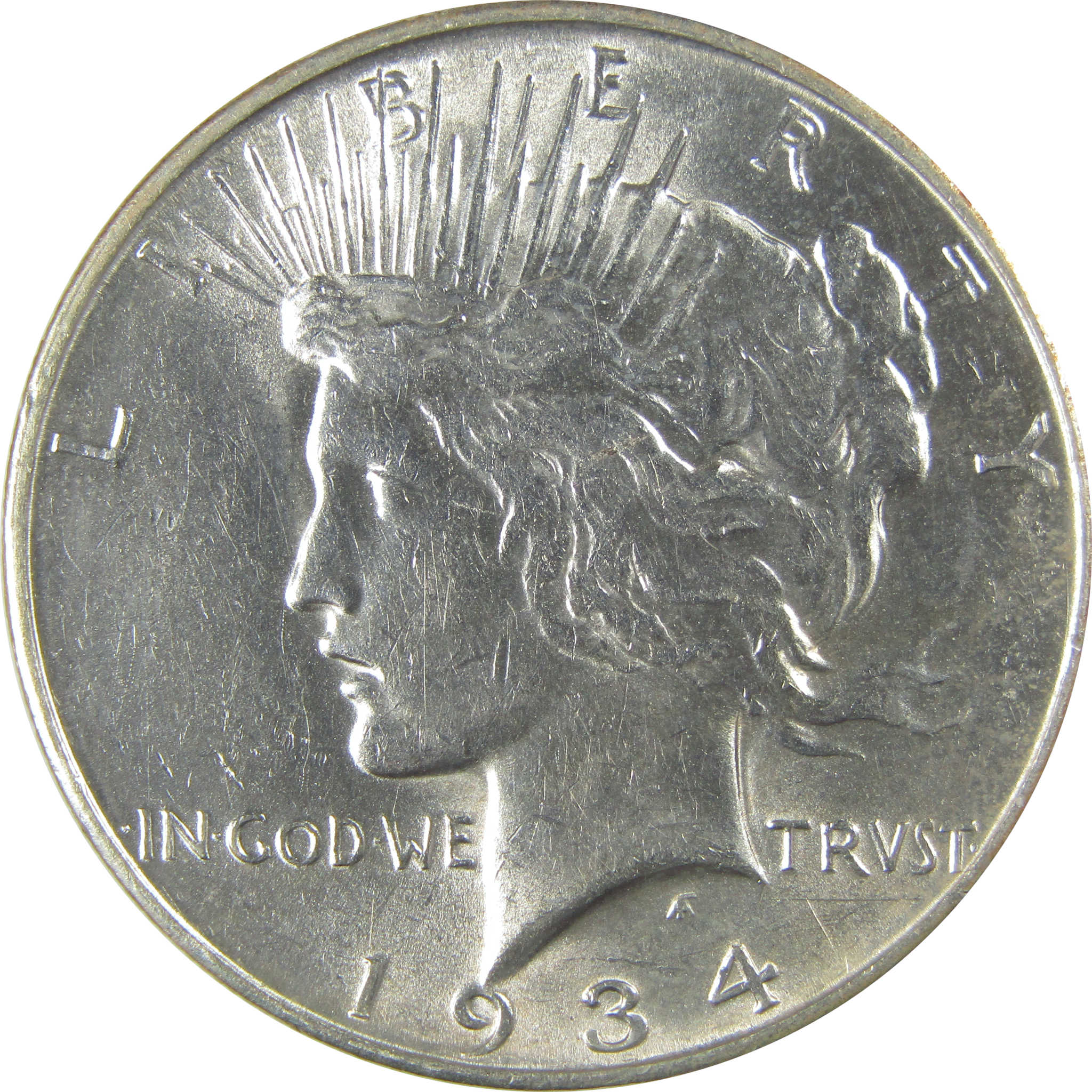 1934 D Peace Dollar AU About Uncirculated Silver $1 Coin SKU:I23240