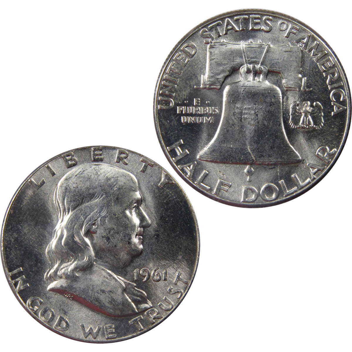 1961 Franklin Silver Half Dollar Uncirculated Mint State 50c Coin