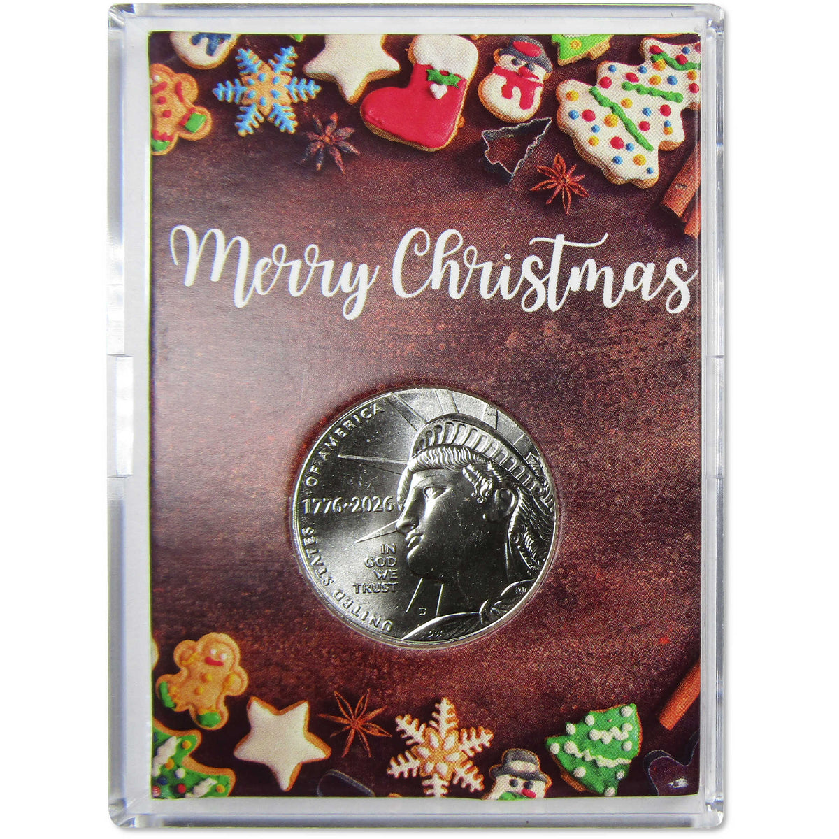 2026 Enduring Liberty Semiquincentennial 50c w/ Merry Christmas Holder