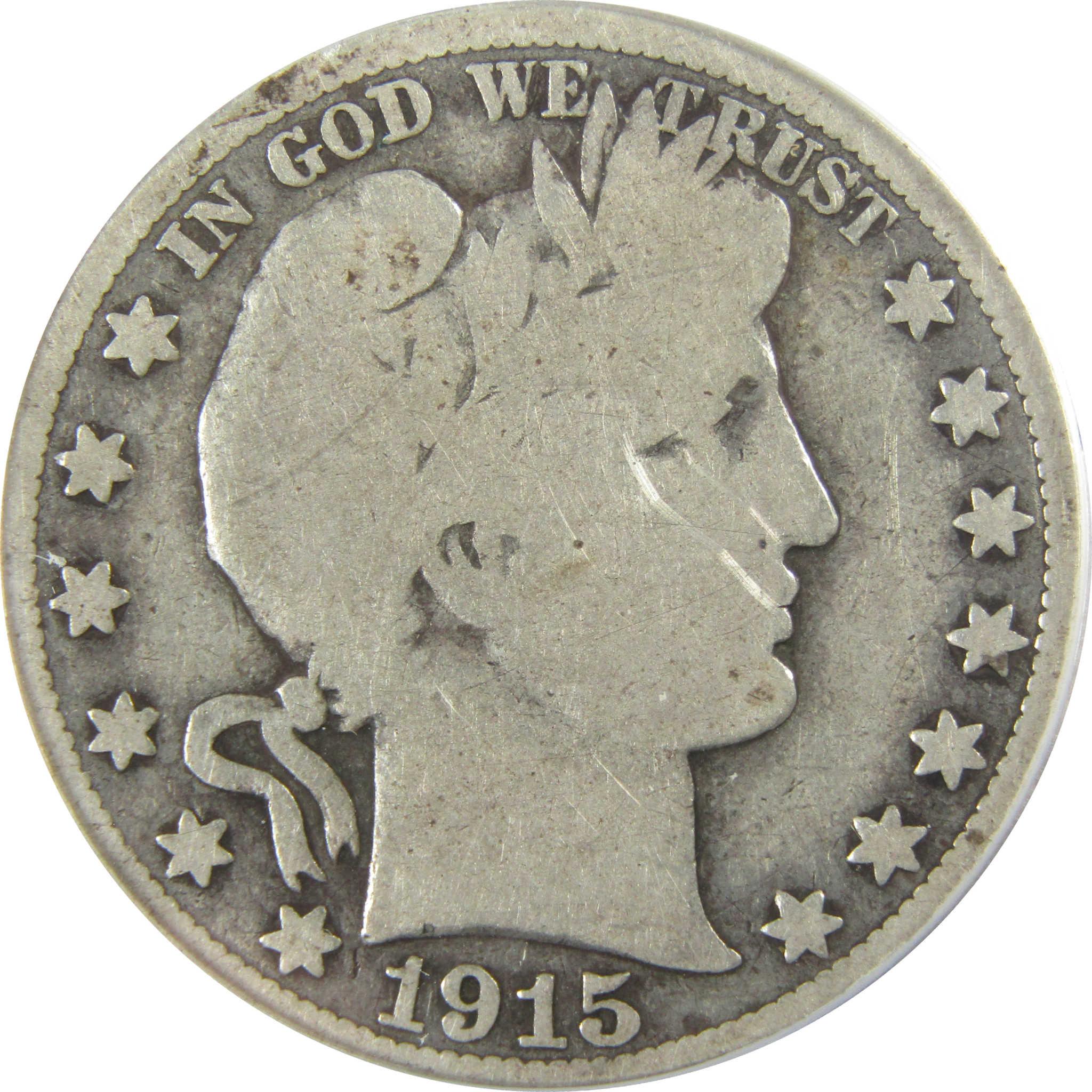1915 Barber Silver Half Dollar G 6 Details ANACS 50c CoinSKU:I28071