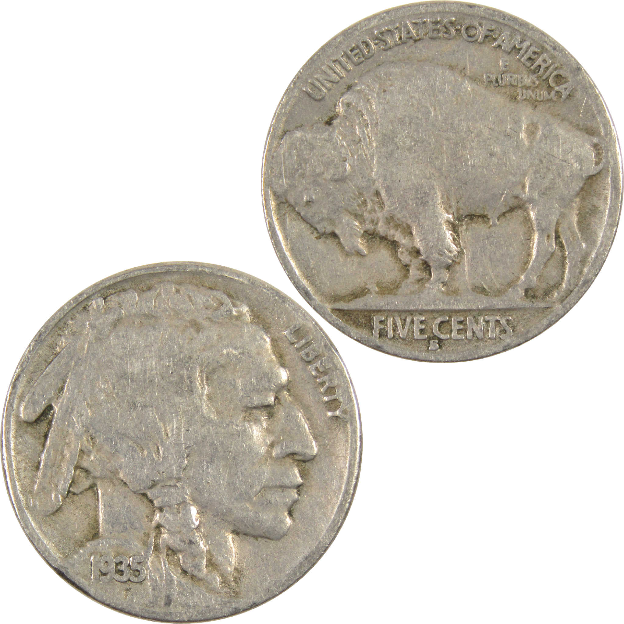 1935 S Indian Head Buffalo Nickel G Good 5c Coin