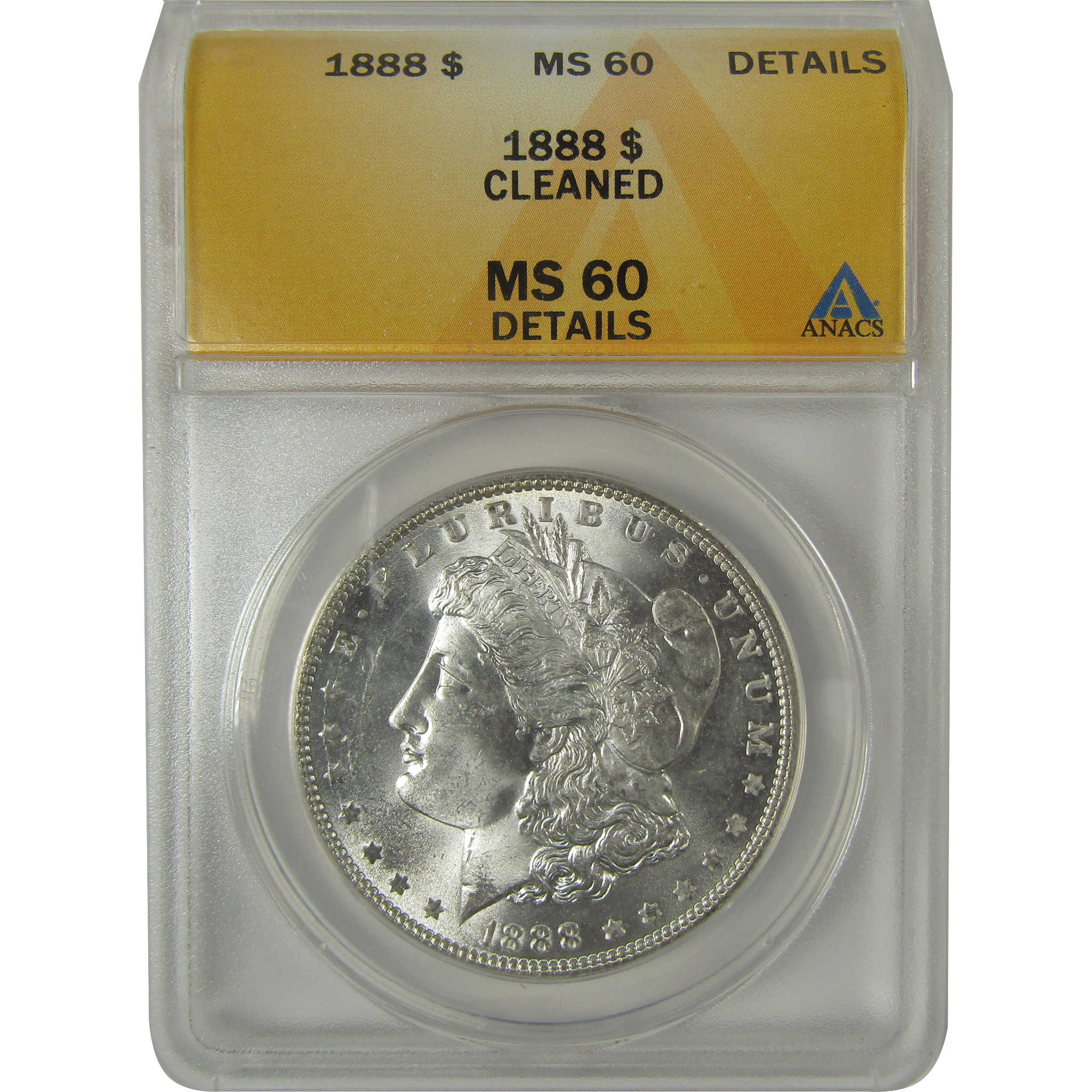 1888 Morgan Dollar MS 60 Details ANACS Silver Uncirculated SKU:I23126 - Morgan coin - Morgan silver dollar - Morgan silver dollar for sale - Profile Coins & Collectibles