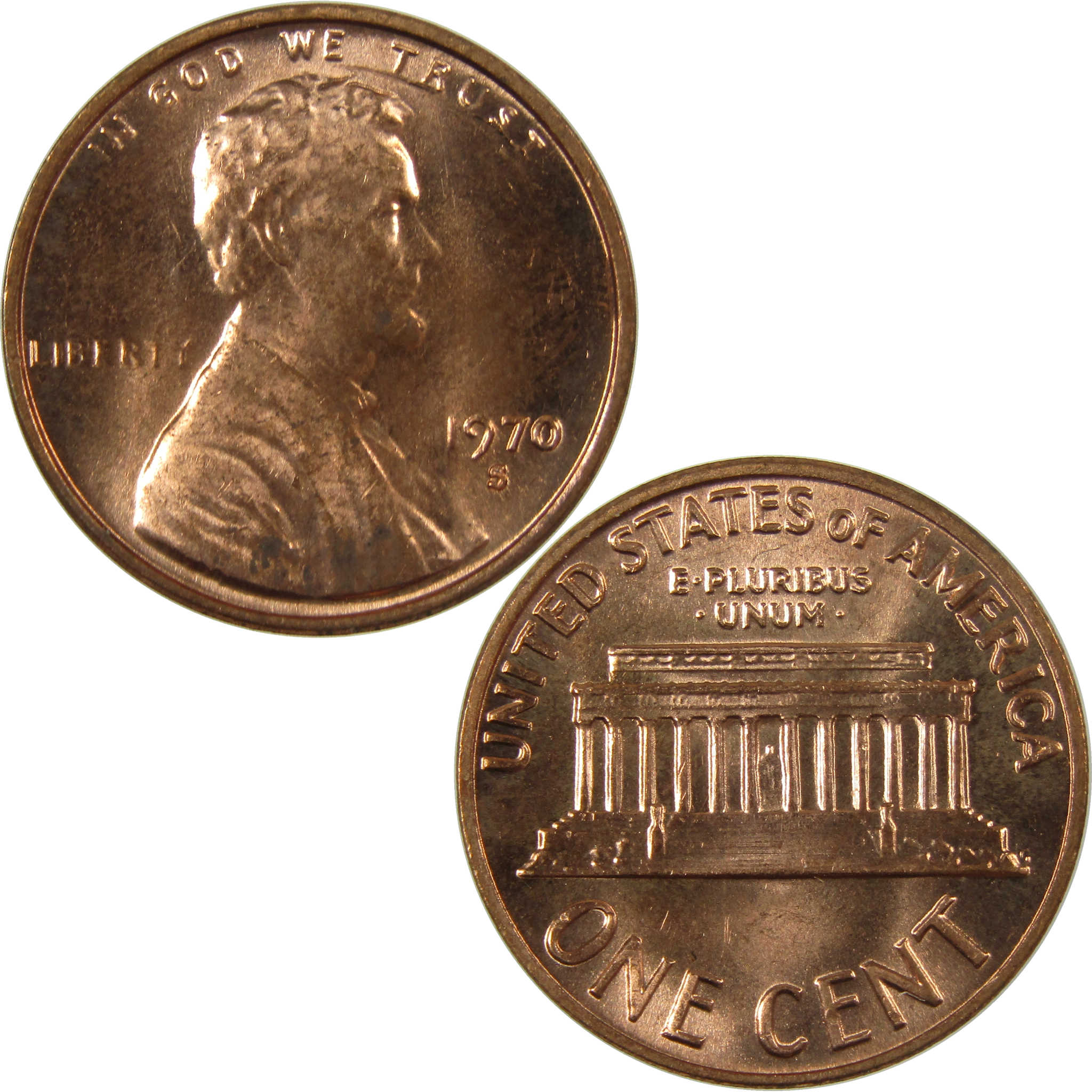 1970 S Small Date Lincoln Memorial Cent Uncirculated SKU:I27845