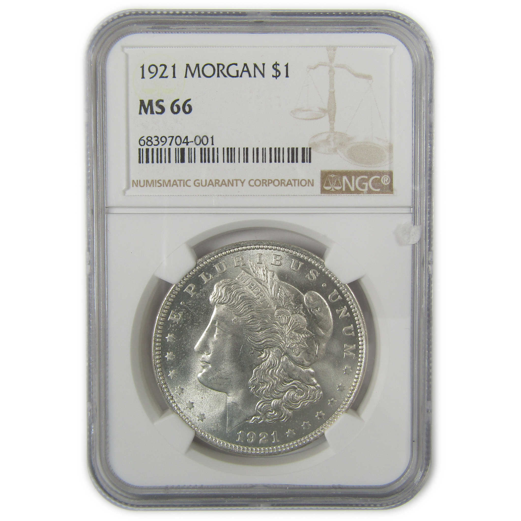 1921 Morgan Dollar MS 66 NGC Silver Uncirculated $1 Coin SKU:I19895 - Morgan coin - Morgan silver dollar - Morgan silver dollar for sale - Profile Coins & Collectibles