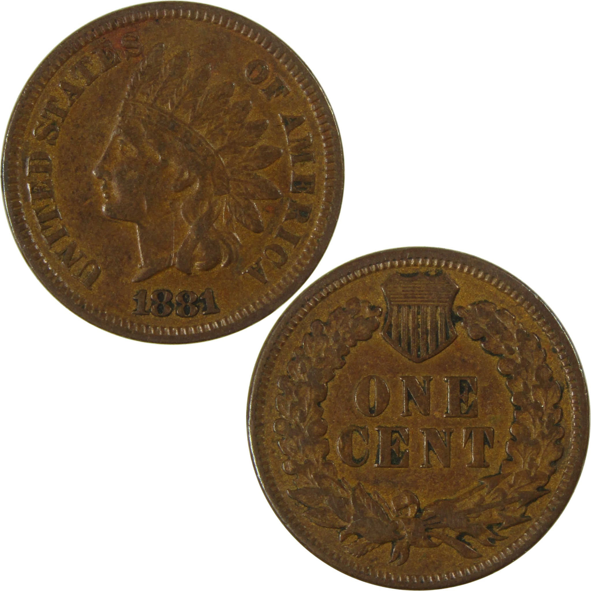 1881 Indian Head Cent XF EF Extremely Fine Penny 1c Coin SKU:I27453
