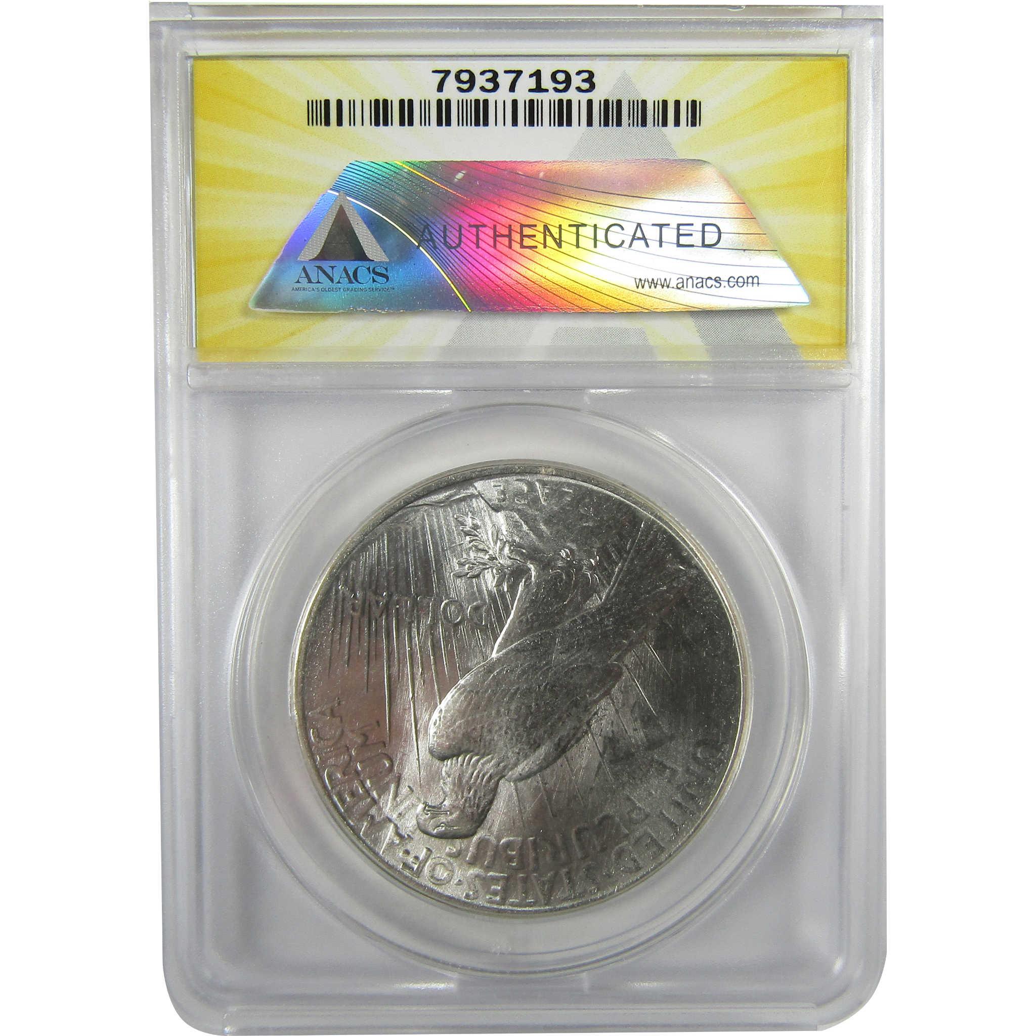 1925 Peace Silver Dollar MS 65 ANACS Uncirculated $1 Coin SKU:I28084