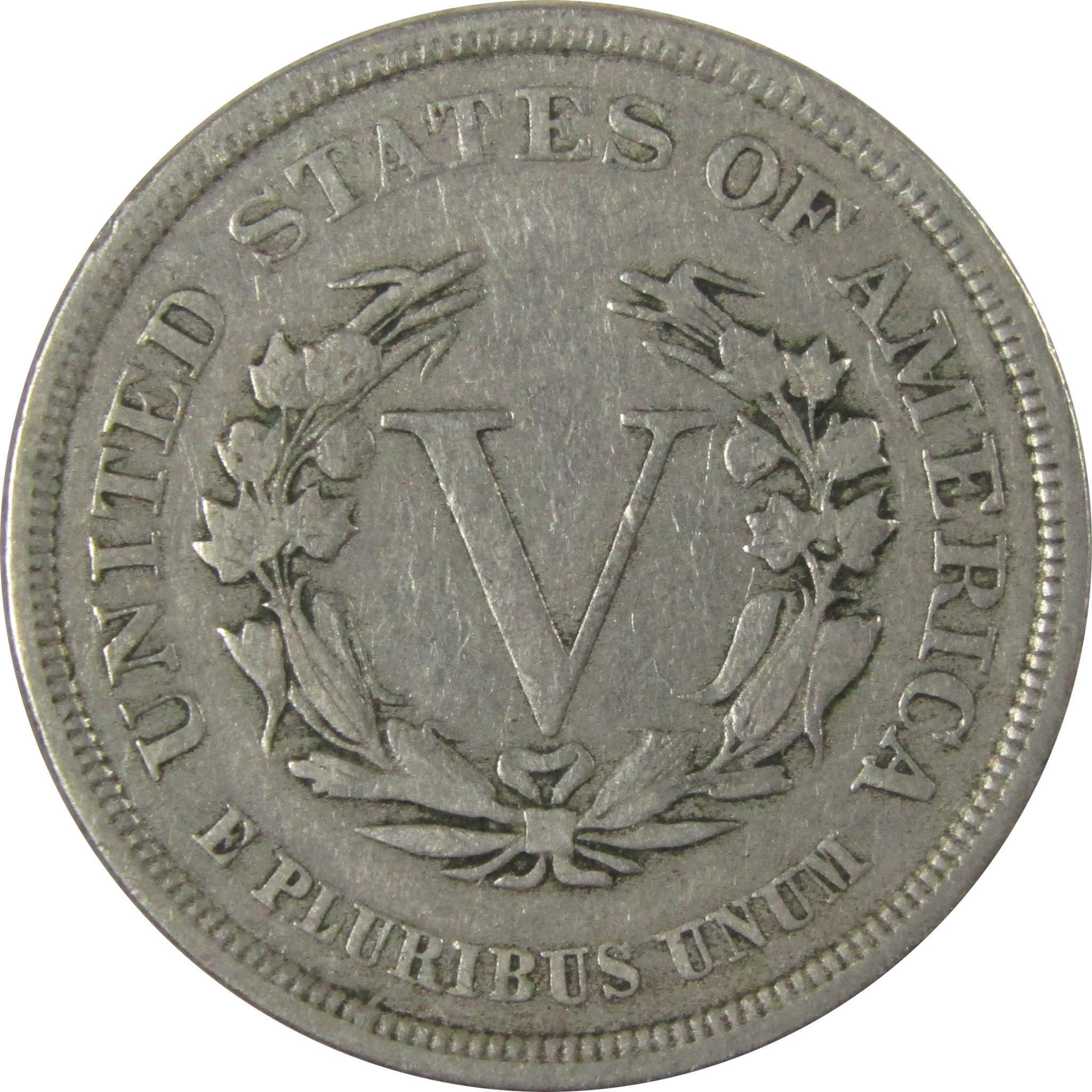 1883 No Cents Liberty Head V Nickel VF Very Fine 5c Coin SKU:I26530