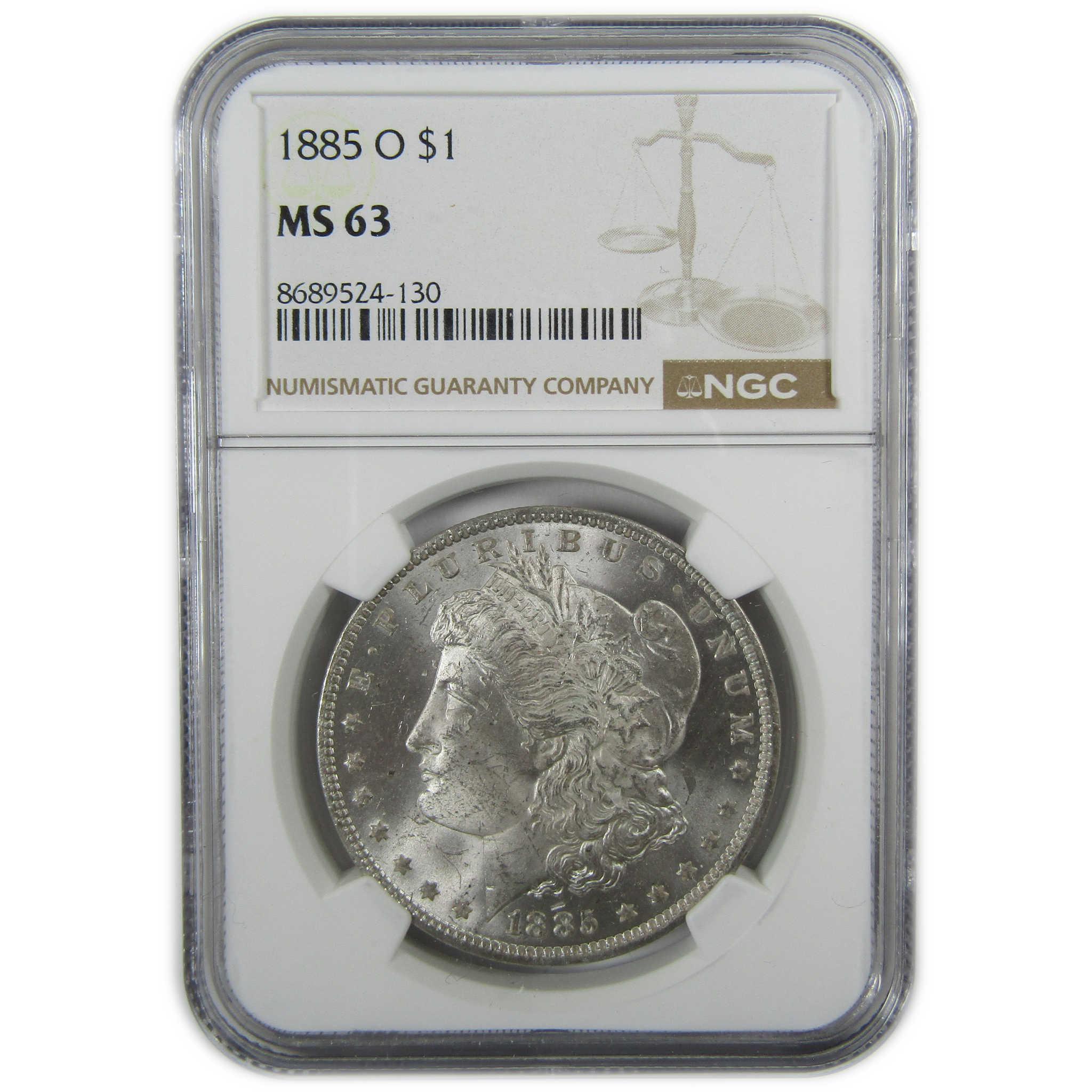 1885 O Morgan Silver Dollar MS 63 NGC Uncirculated $1 Coin SKU:CP387 - Morgan coin - Morgan silver dollar - Morgan silver dollar for sale - Profile Coins & Collectibles