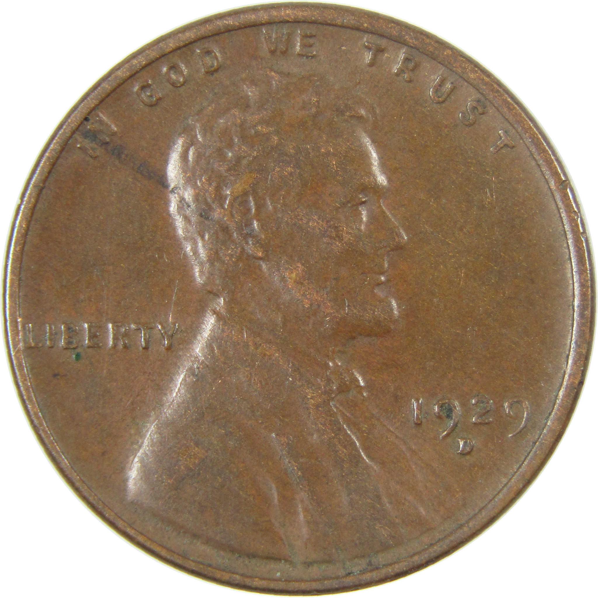 1929 D Lincoln Wheat Cent VF Very Fine Penny 1c Coin SKU:I27269