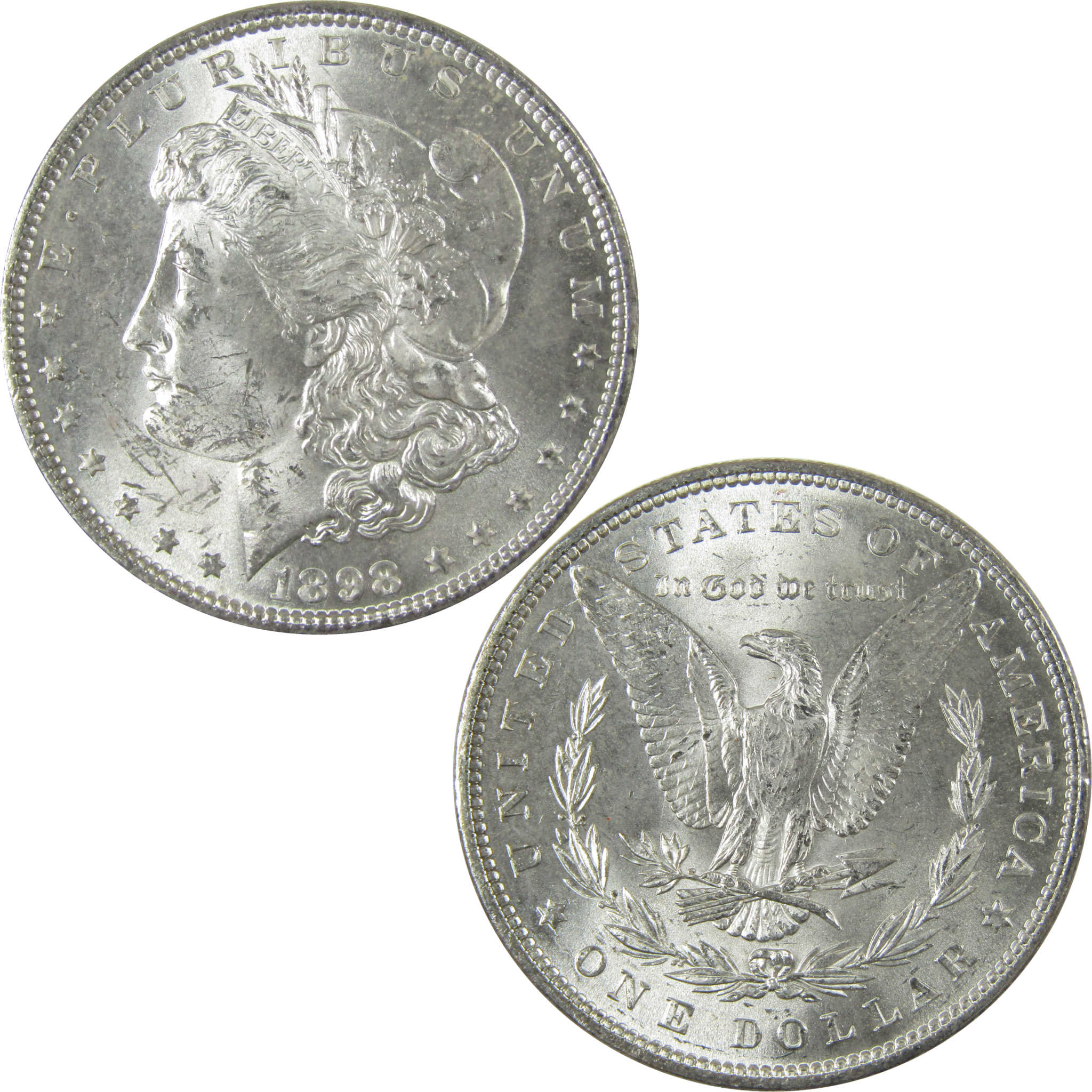 1898 Morgan Silver Dollar Uncirculated Mint State $1 Coin SKU:I27768