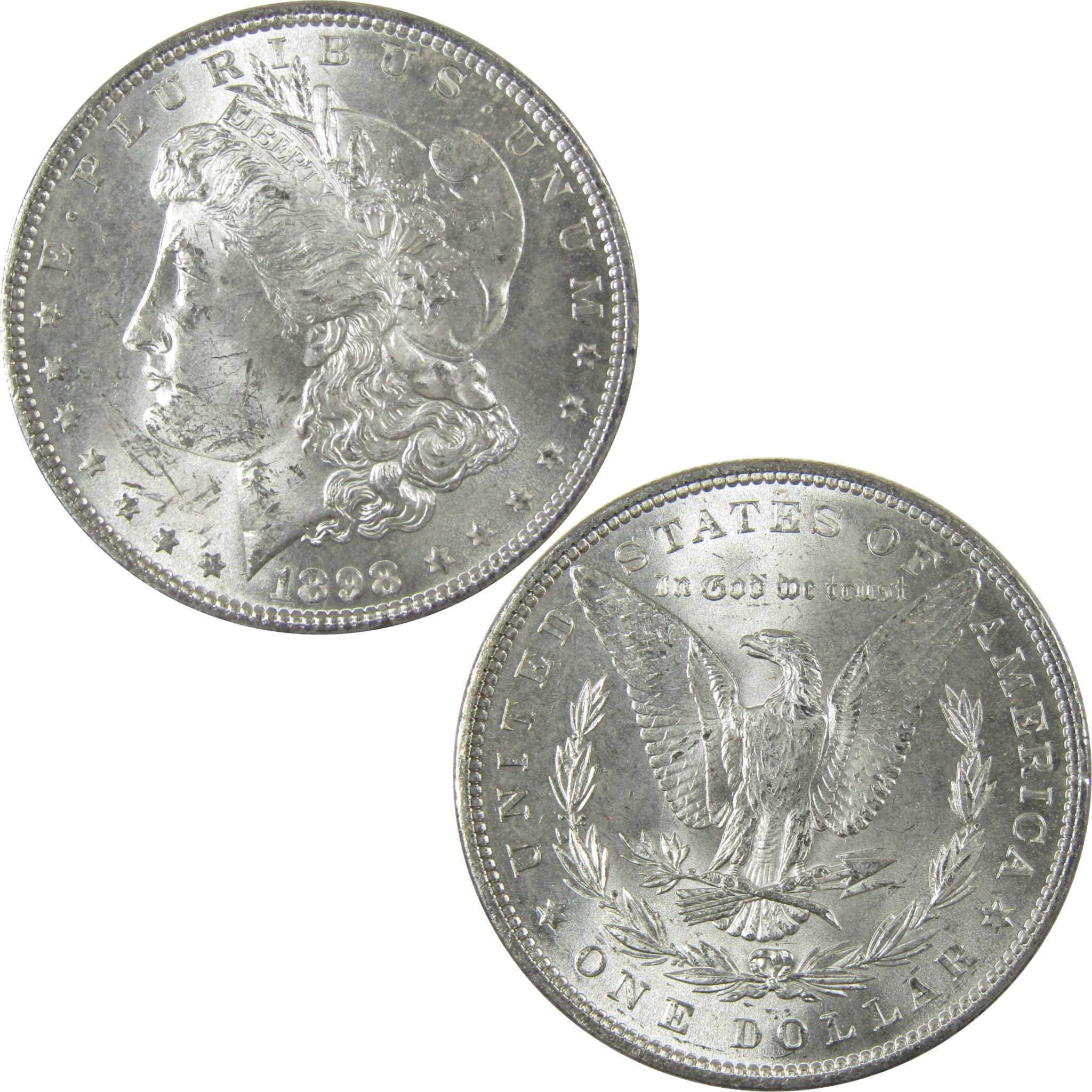 1898 Morgan Silver Dollar Uncirculated Mint State $1 Coin SKU:I27768 - Morgan coin - Morgan silver dollar - Morgan silver dollar for sale - Profile Coins & Collectibles