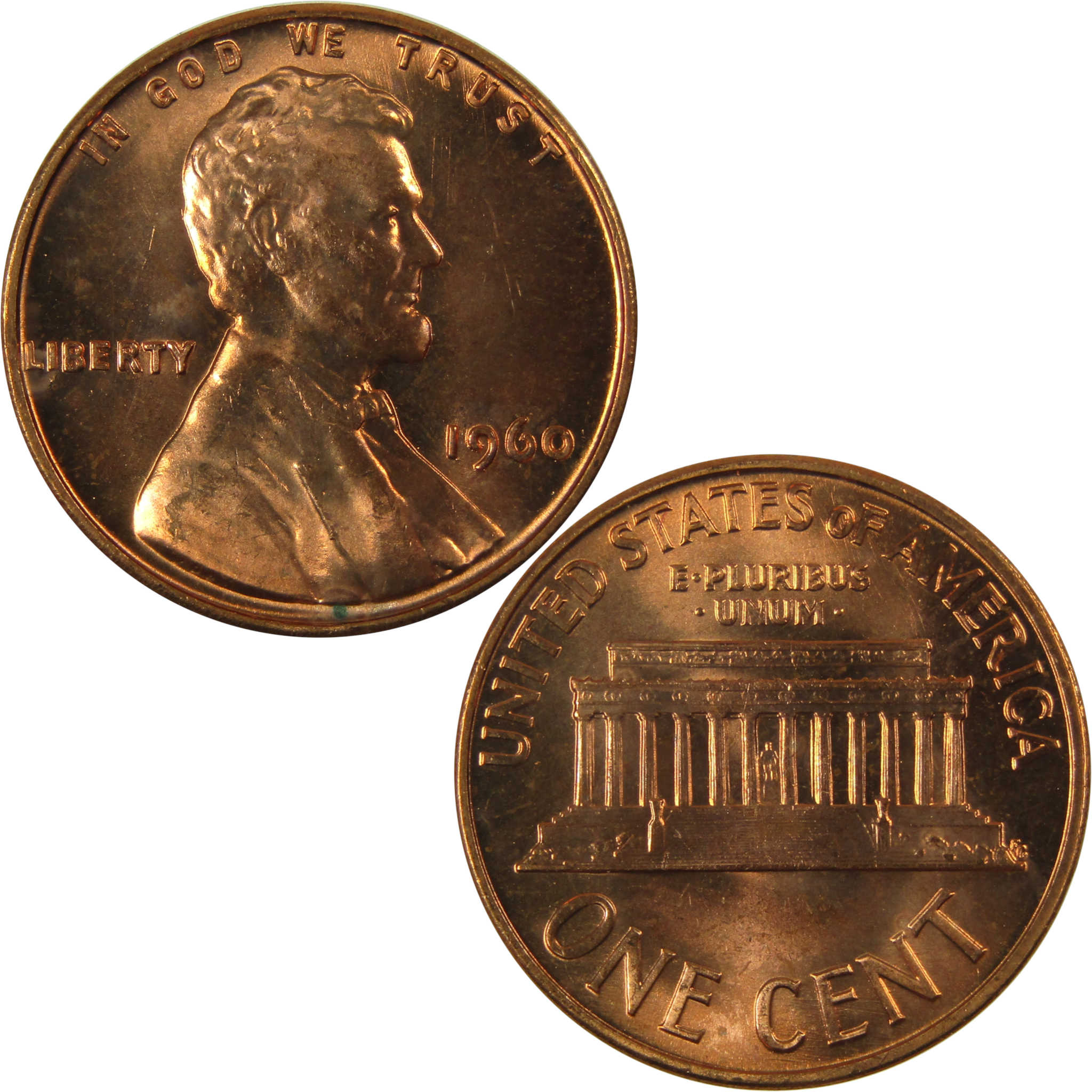 1960 Small Date Lincoln Memorial 1c Uncirculated Mint State SKU:I26593
