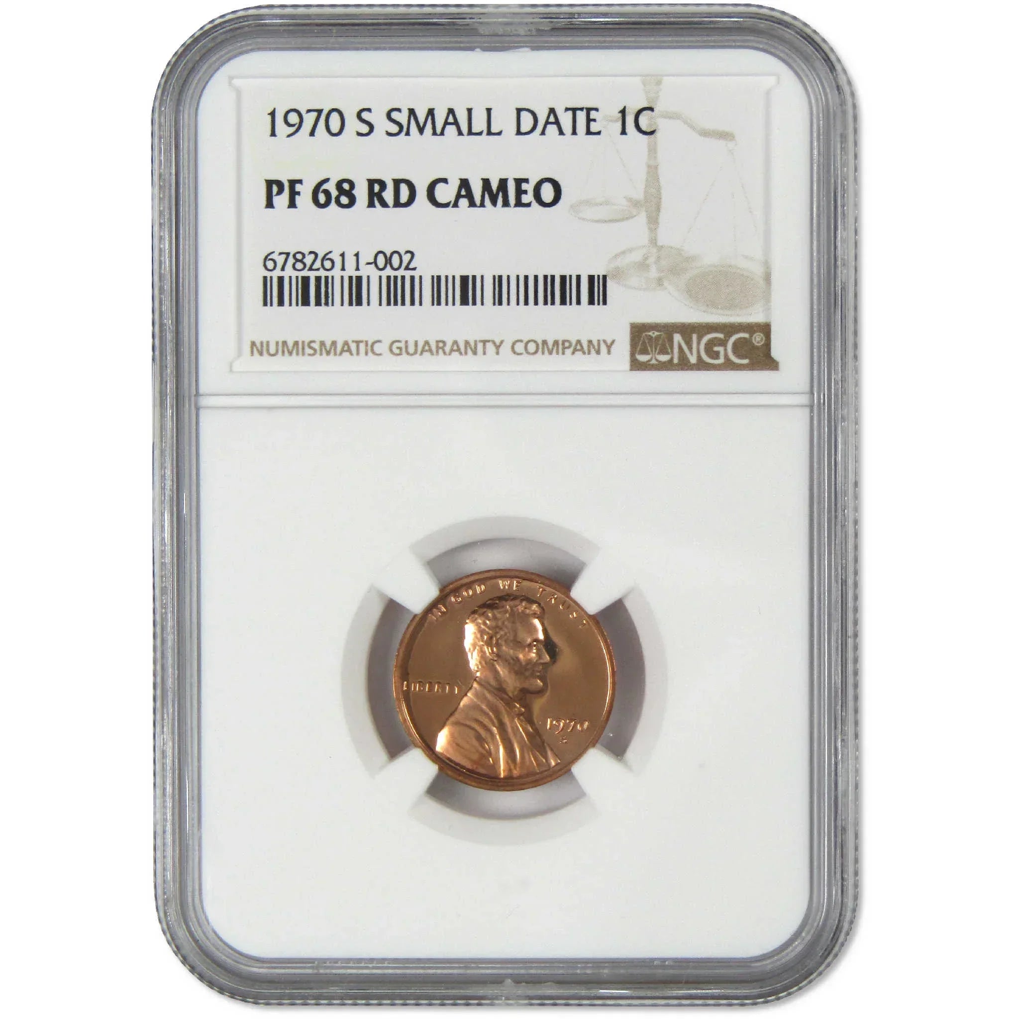 1970 S Small Date Lincoln Memorial Cent PF 68 RD CAM NGC Penny Proof