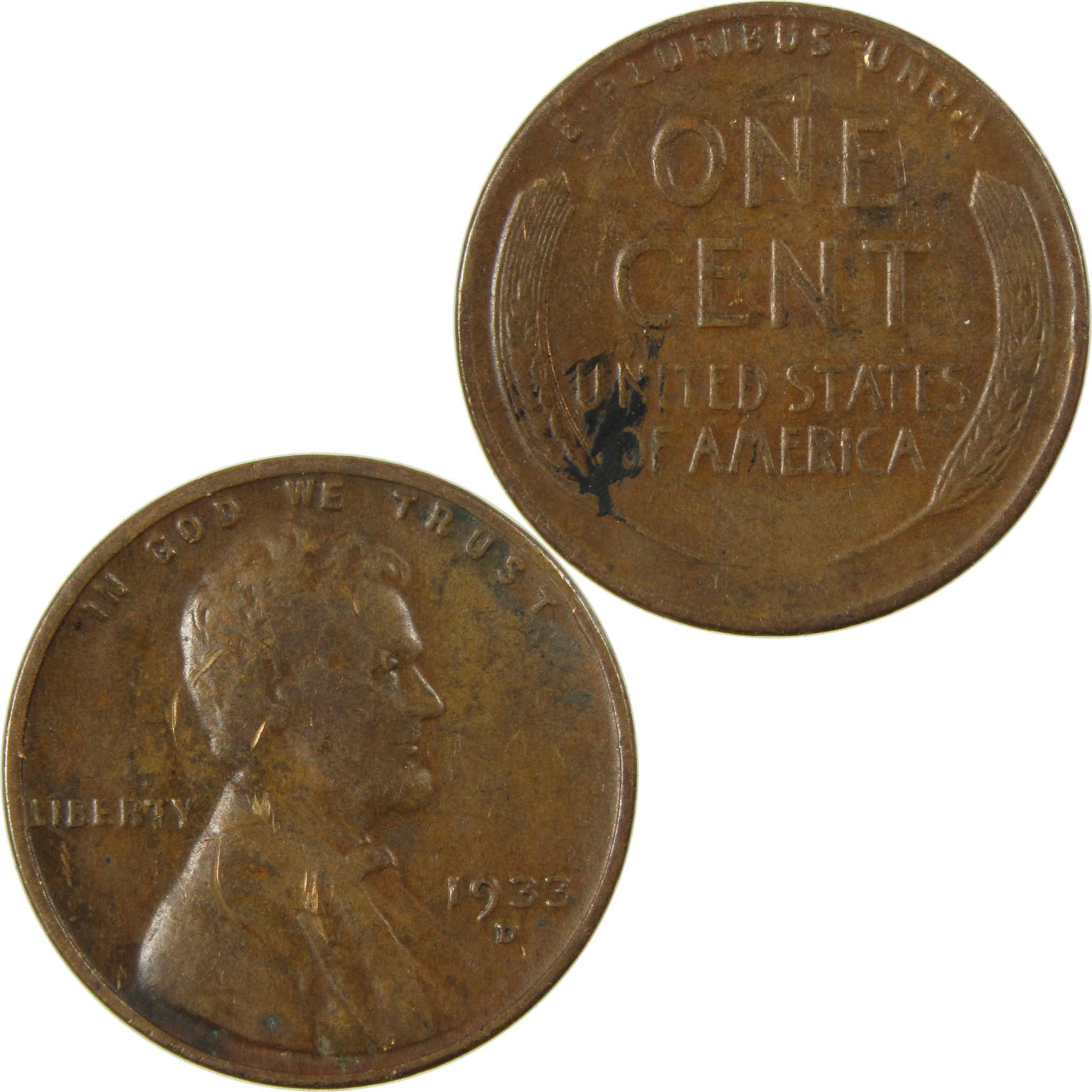 1933 D Lincoln Wheat Cent VF Very Fine Details Penny SKU:I26873
