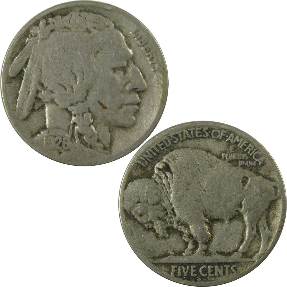 1926 S Indian Head Buffalo Nickel VG Very Good 5c Coin SKU:I27860