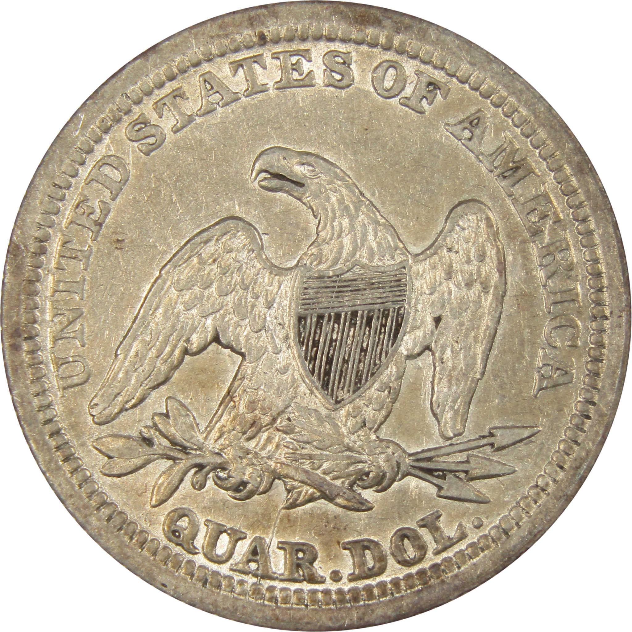 1854 Seated Liberty Quarter AU About Uncirculated Details SKU:IPC6270