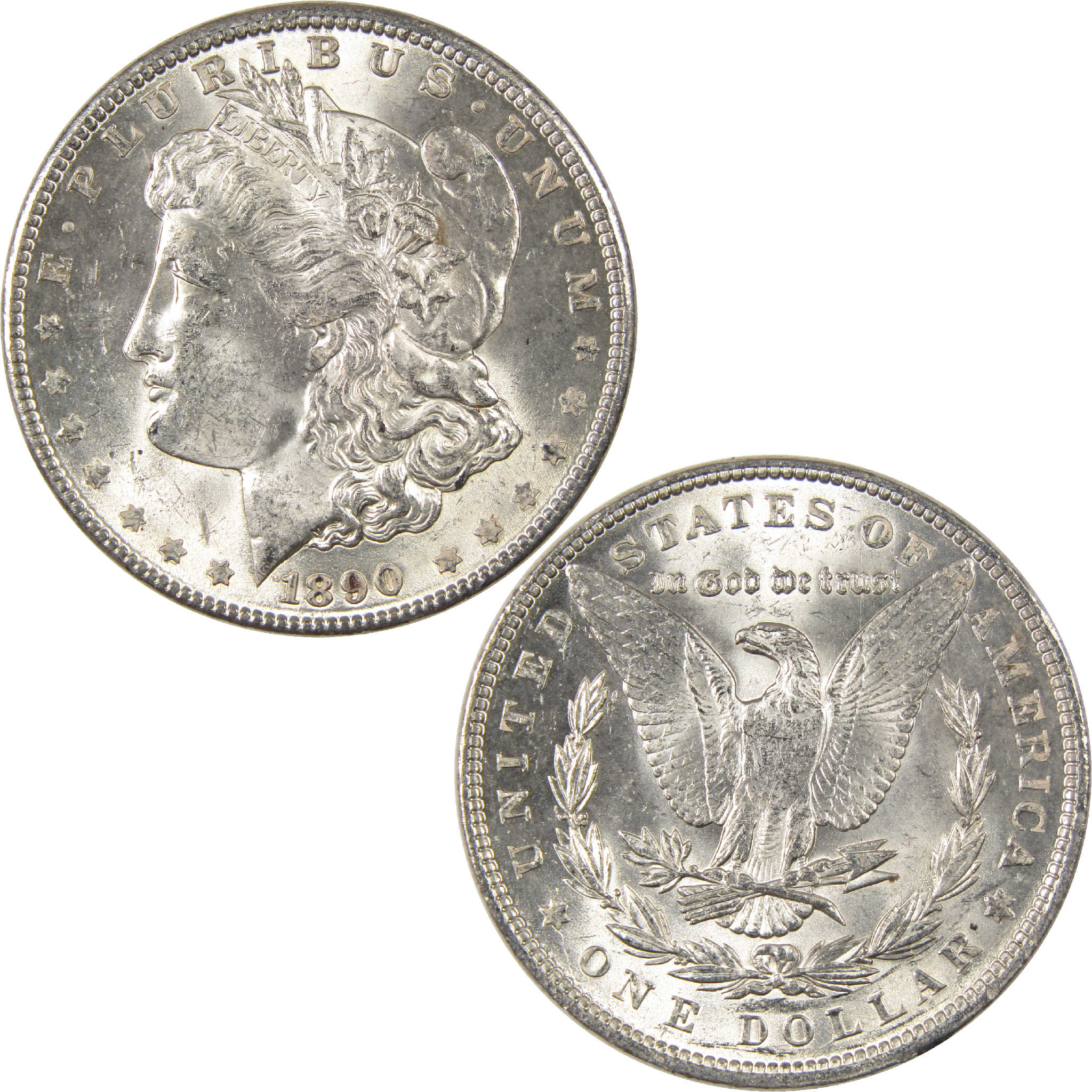 1890 Morgan Dollar Uncirculated Silver $1 Coin - Morgan coin - Morgan silver dollar - Morgan silver dollar for sale - Profile Coins & Collectibles