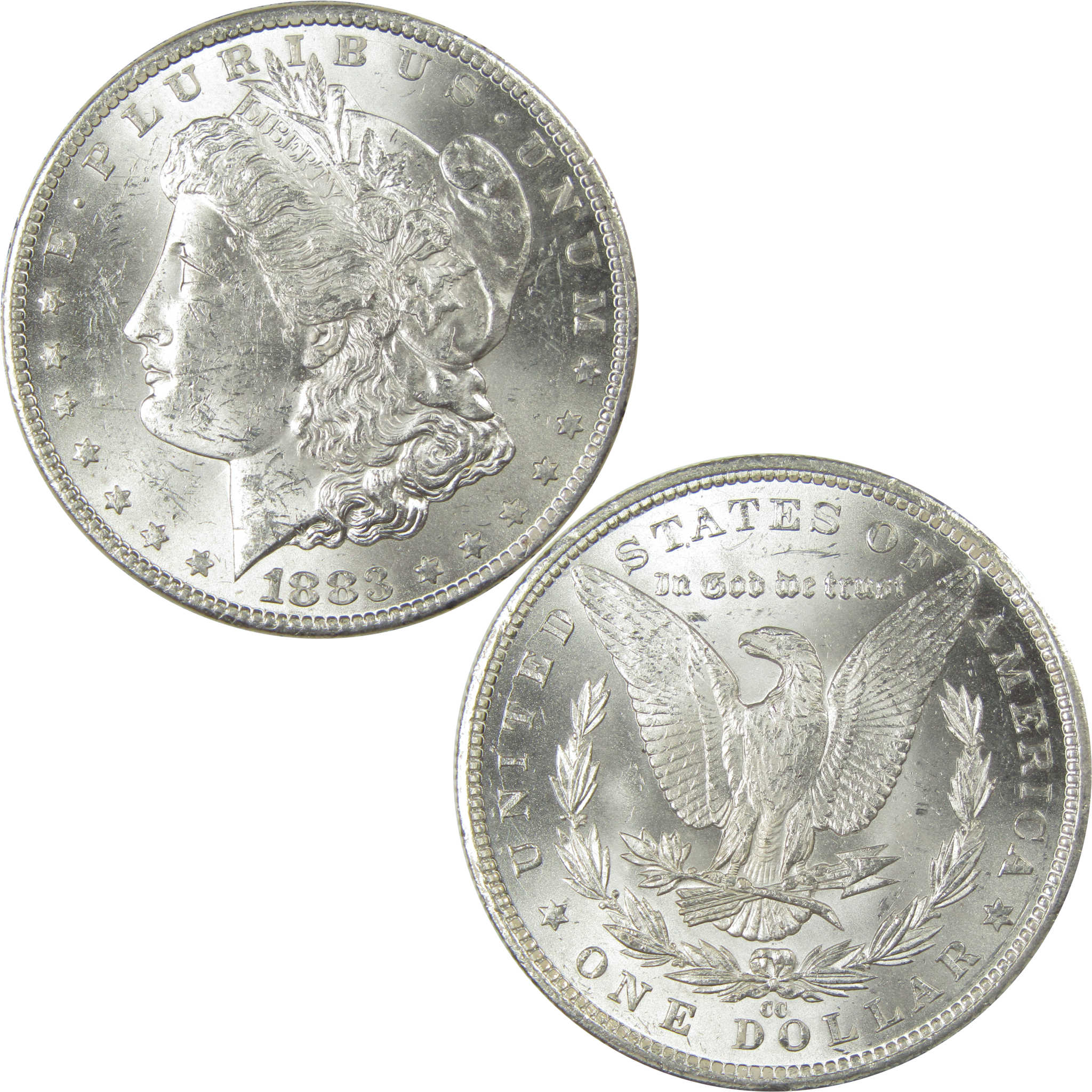 1883 CC Morgan Dollar Uncirculated Silver $1 Coin SKU:I21067 - Morgan coin - Morgan silver dollar - Morgan silver dollar for sale - Profile Coins & Collectibles