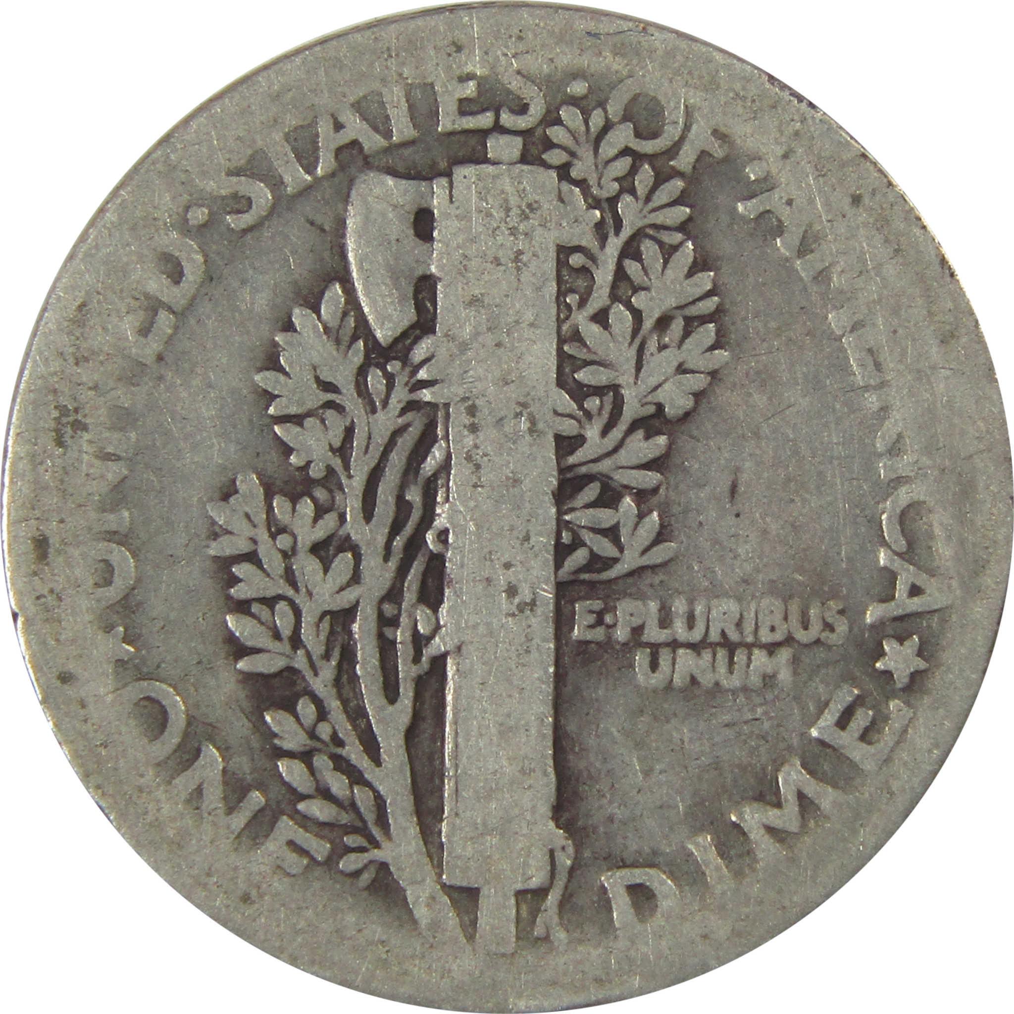 1916 Mercury Silver Dime Circulated 10c Coin Collectible SKU:I24375