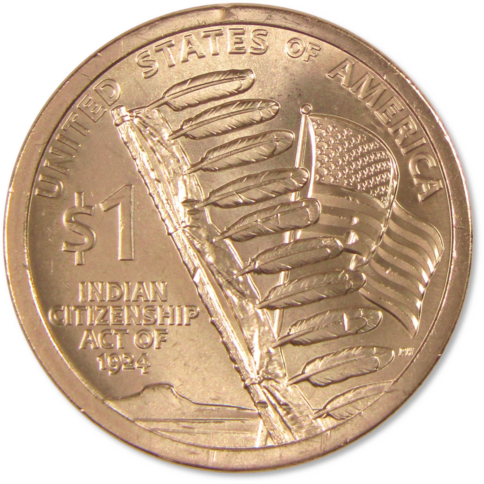 2024 P Indian Citizenship Native American Dollar Uncirculated $1 Coin