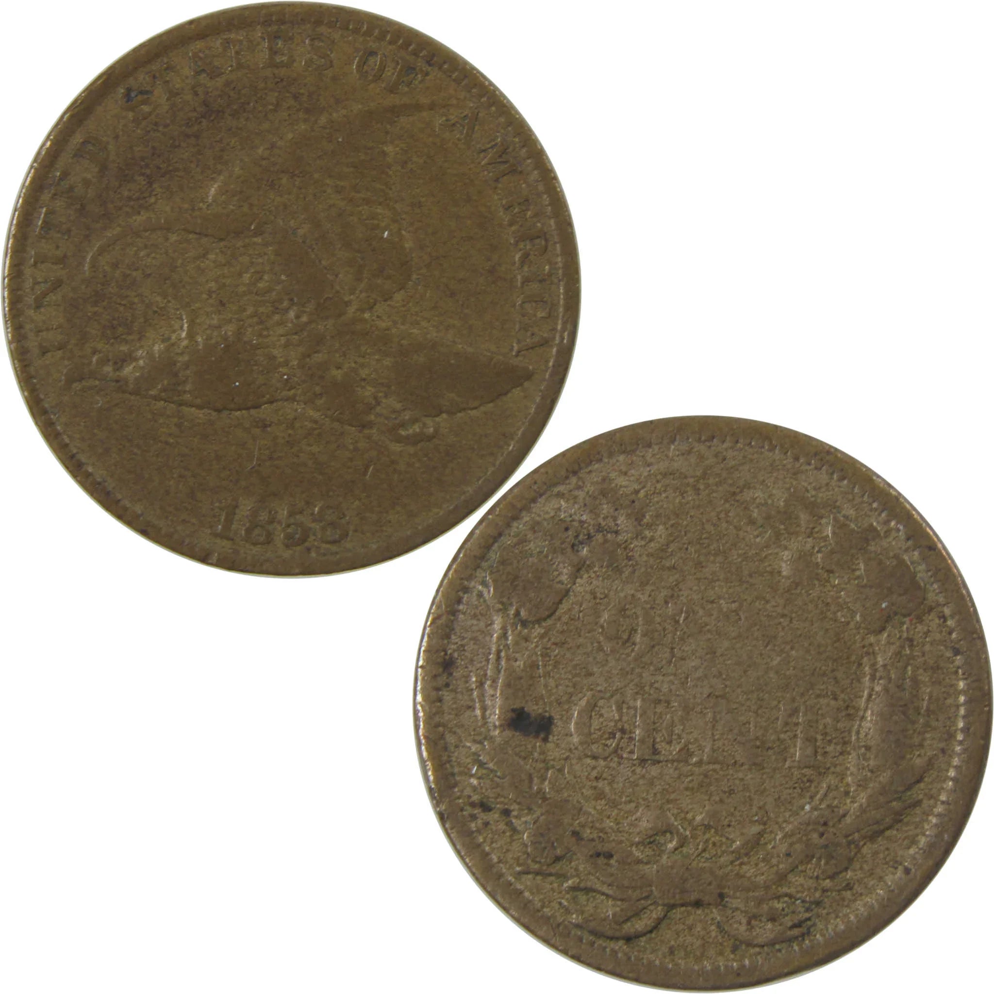 1858 Large Motto Flying Eagle Cent VF Very Fine Penny SKU:I25257