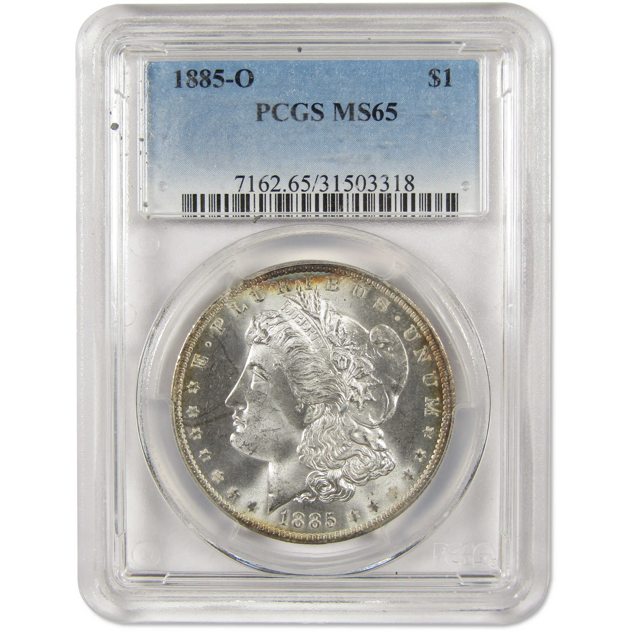 1885 O Morgan Dollar MS 65 PCGS 90% Silver $1 US Coin Collectible - Morgan coin - Morgan silver dollar - Morgan silver dollar for sale - Profile Coins & Collectibles