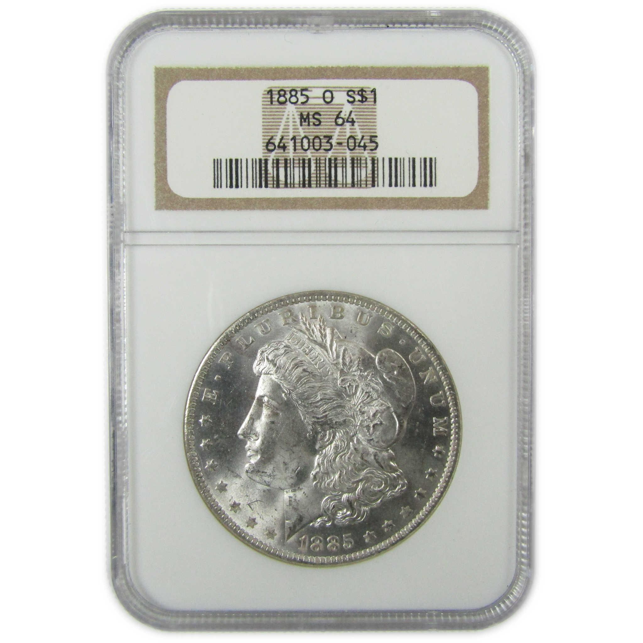 1885 O Morgan Silver Dollar MS 64 NGC Uncirculated $1 Coin SKU:CP409 - Morgan coin - Morgan silver dollar - Morgan silver dollar for sale - Profile Coins & Collectibles