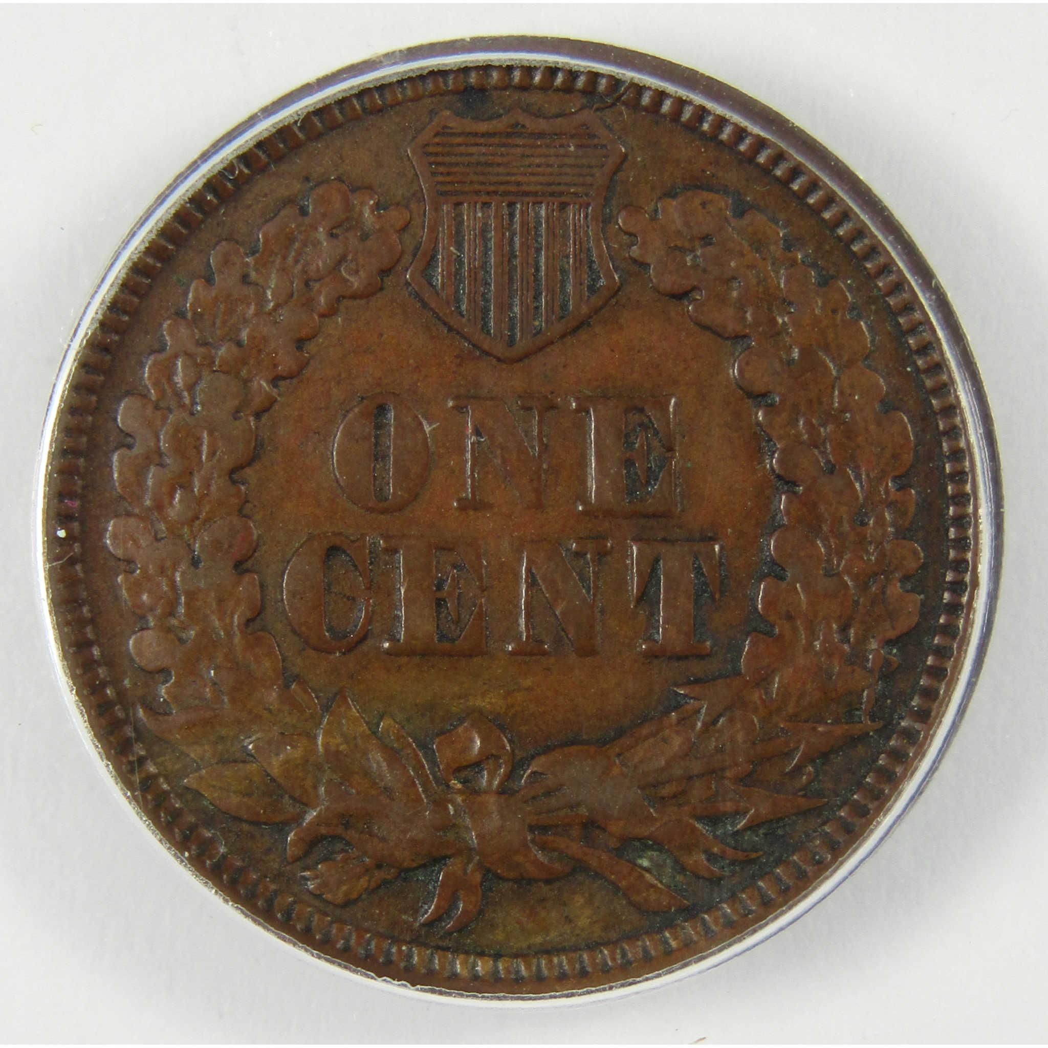 1865 Fancy 5 Indian Head Cent VF 30 ANACS Penny 1c Coin SKU:CP622
