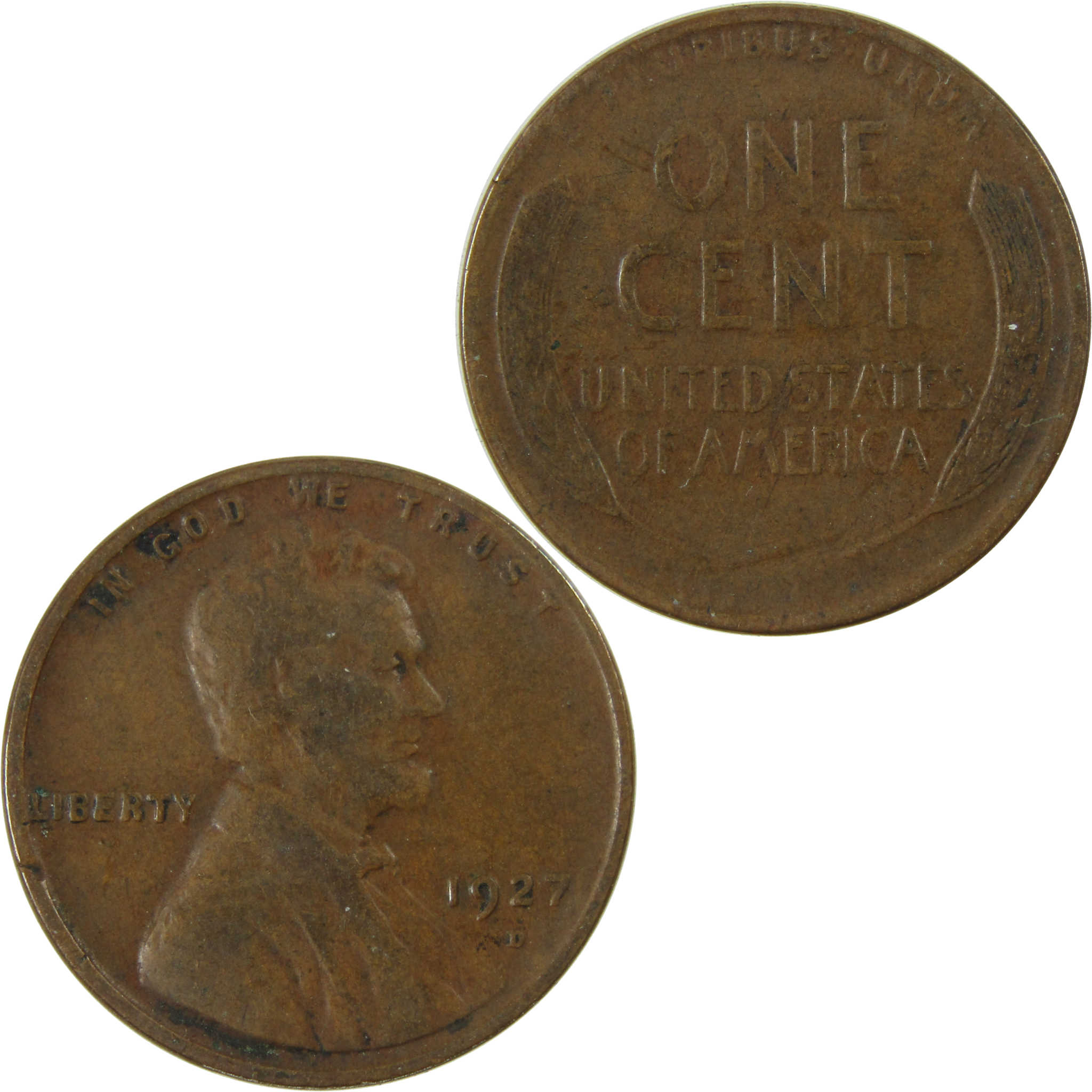 1927 D Lincoln Wheat Cent F Fine Penny 1c Coin SKU:I27196