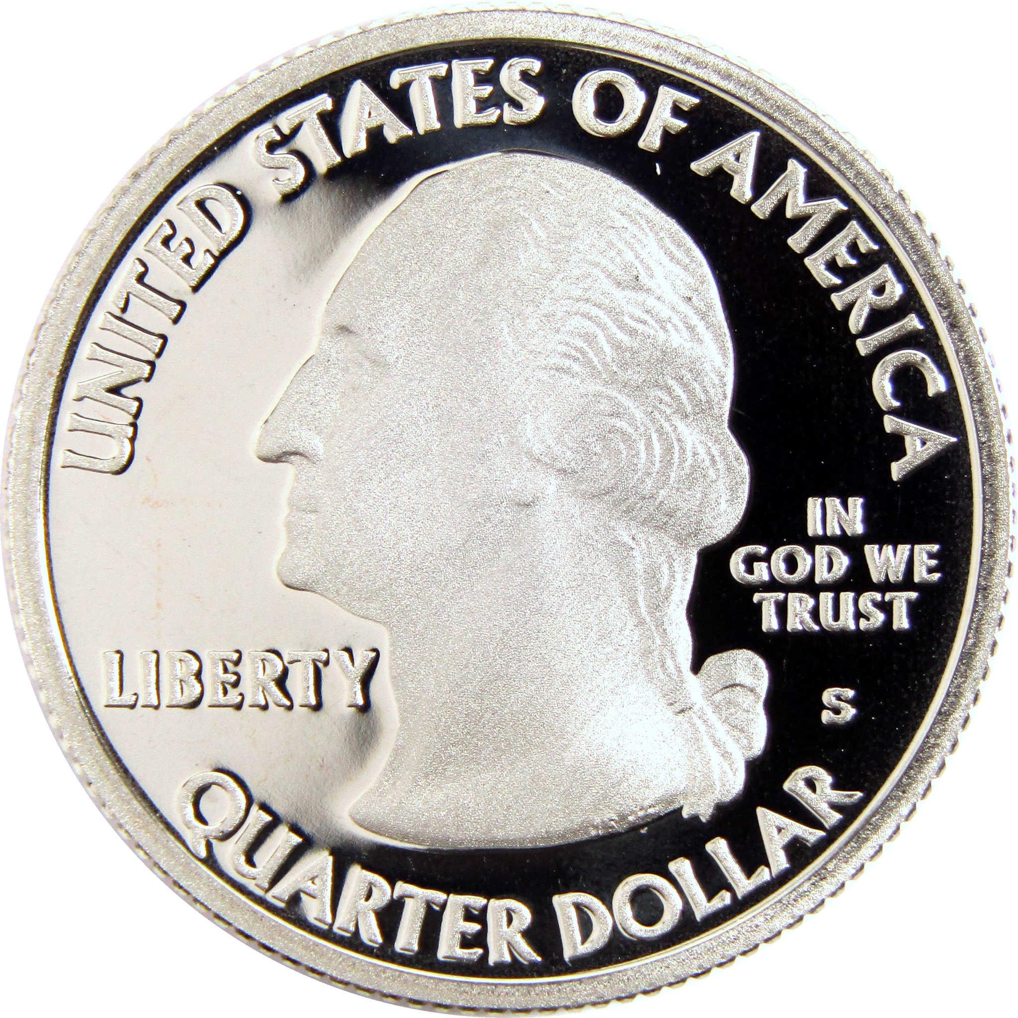 Proof United States quarter dollar coin featuring George Washington profile, collectible currency