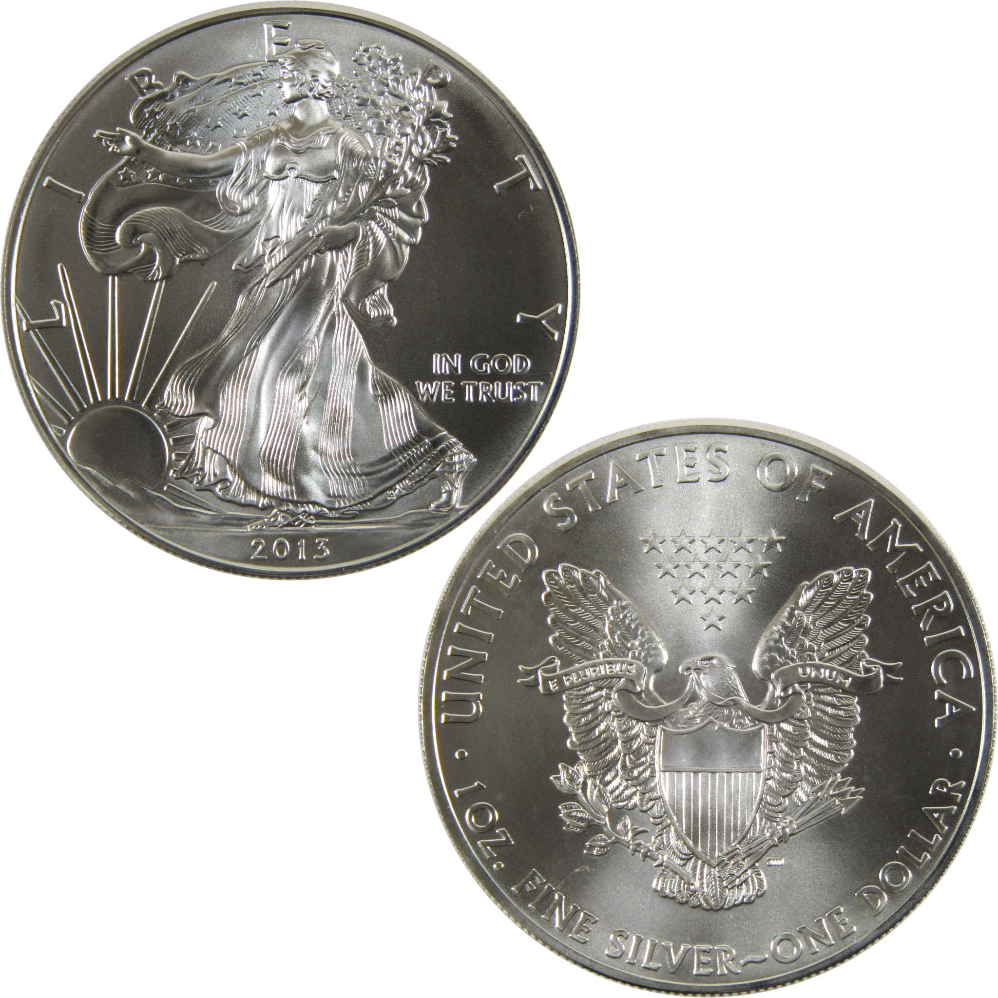 2013 American Eagle BU Uncirculated 1 oz .999 Silver Bullion $1 Coin
