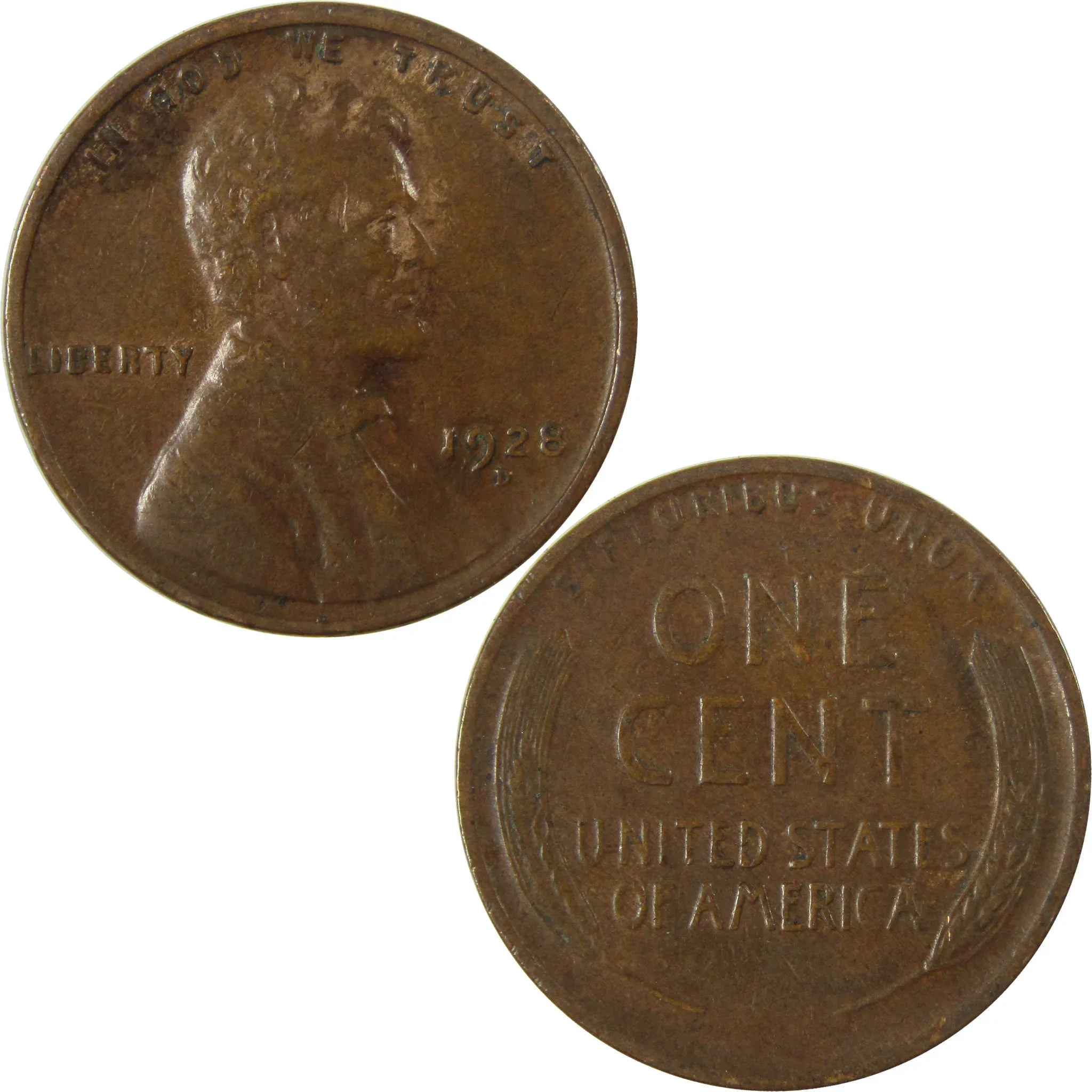 1928 D Lincoln Wheat Cent VF Very Fine Penny 1c Coin SKU:I27605
